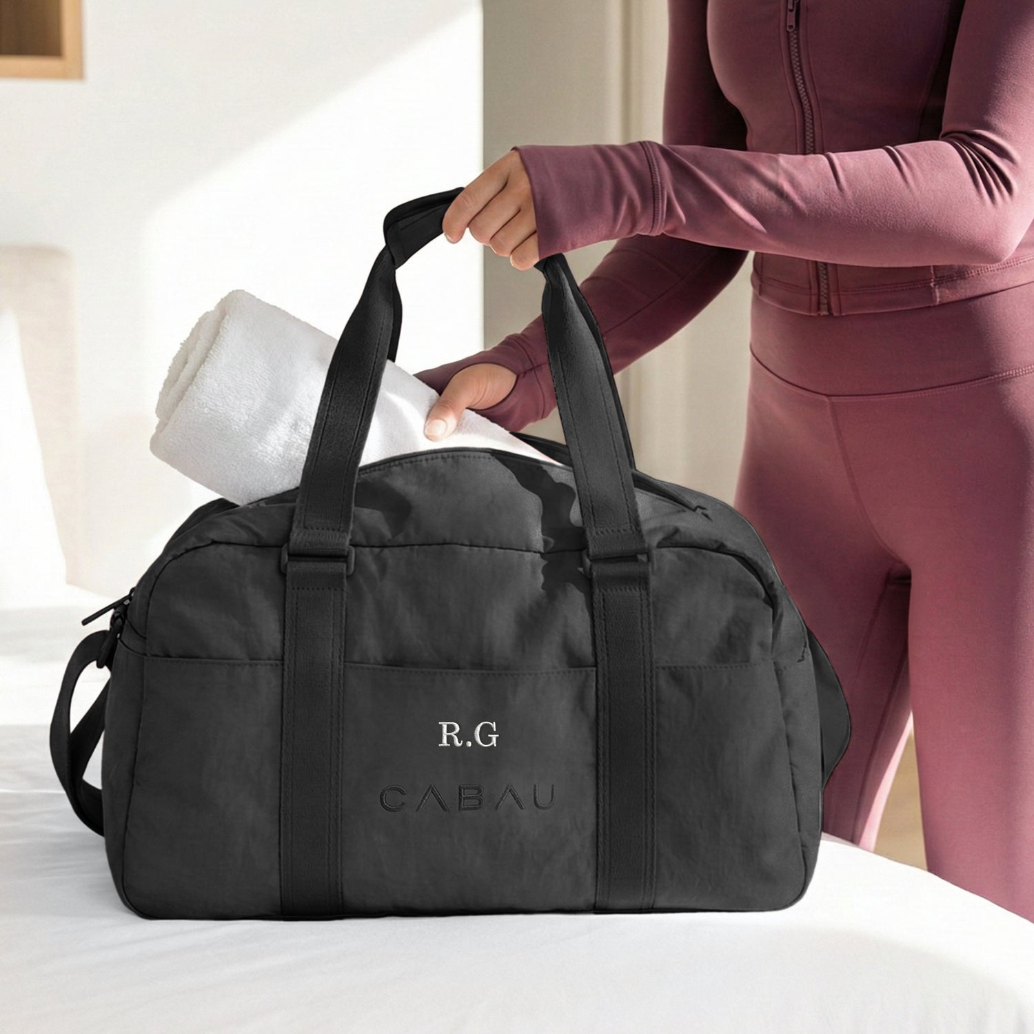 Spersonalizowana torba Bloom - czarna