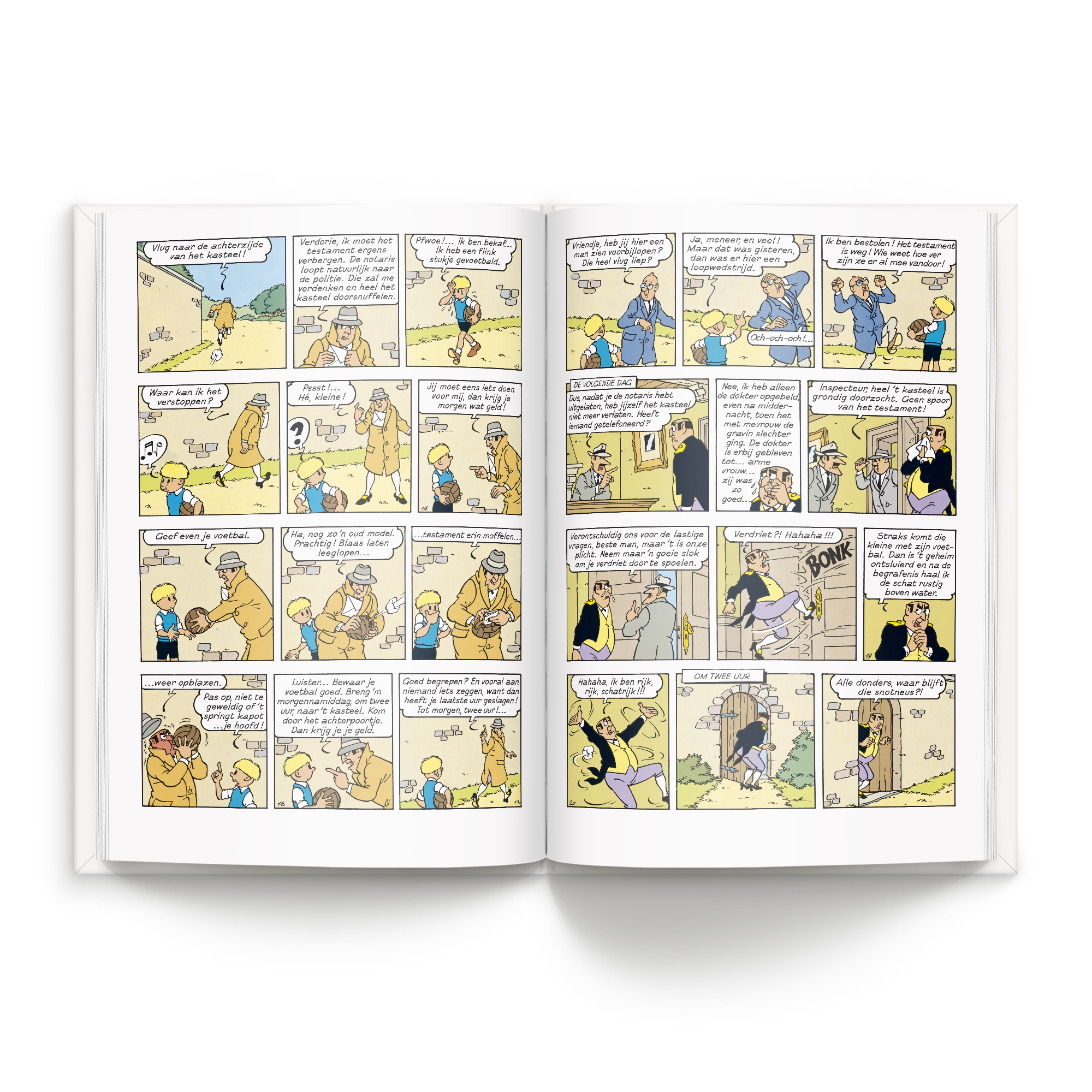 Open Persoonlijk stripboek - Jommeke 'De jacht op een voetbal' (Hardcover) met jouw naam gepersonaliseerd, inclusief kleurrijke illustraties.