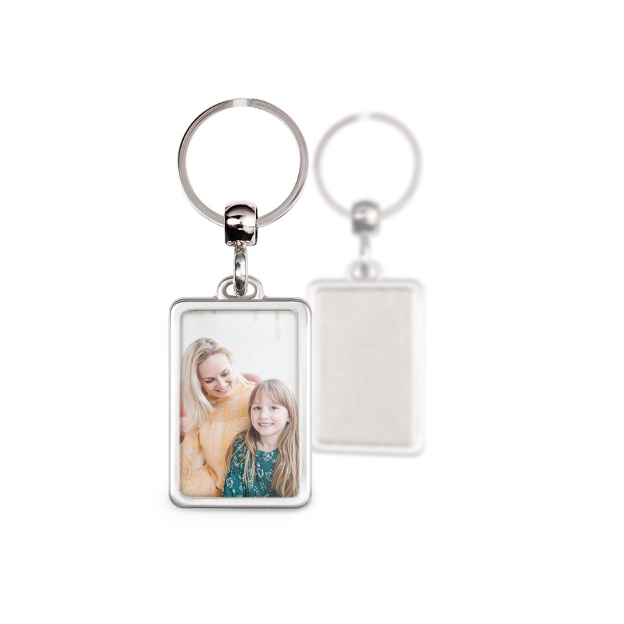 Personalised key ring - Mother's Day - Rectangular - Stainless steel