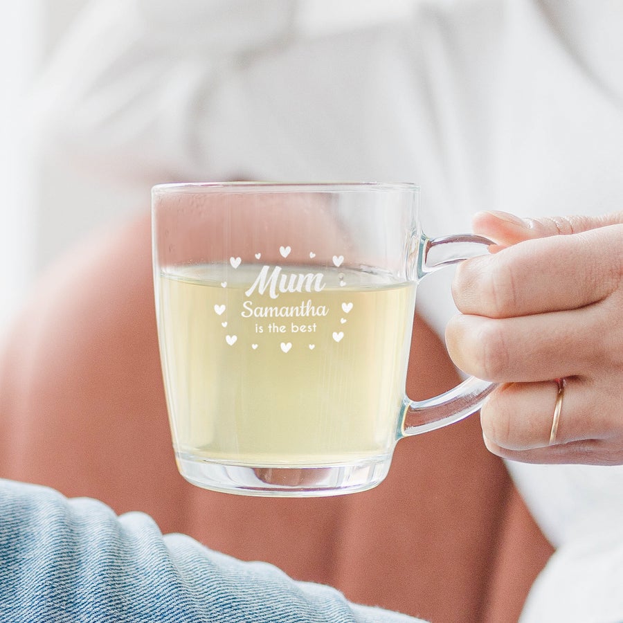 Graviran kozarec za čaj - materinski dan