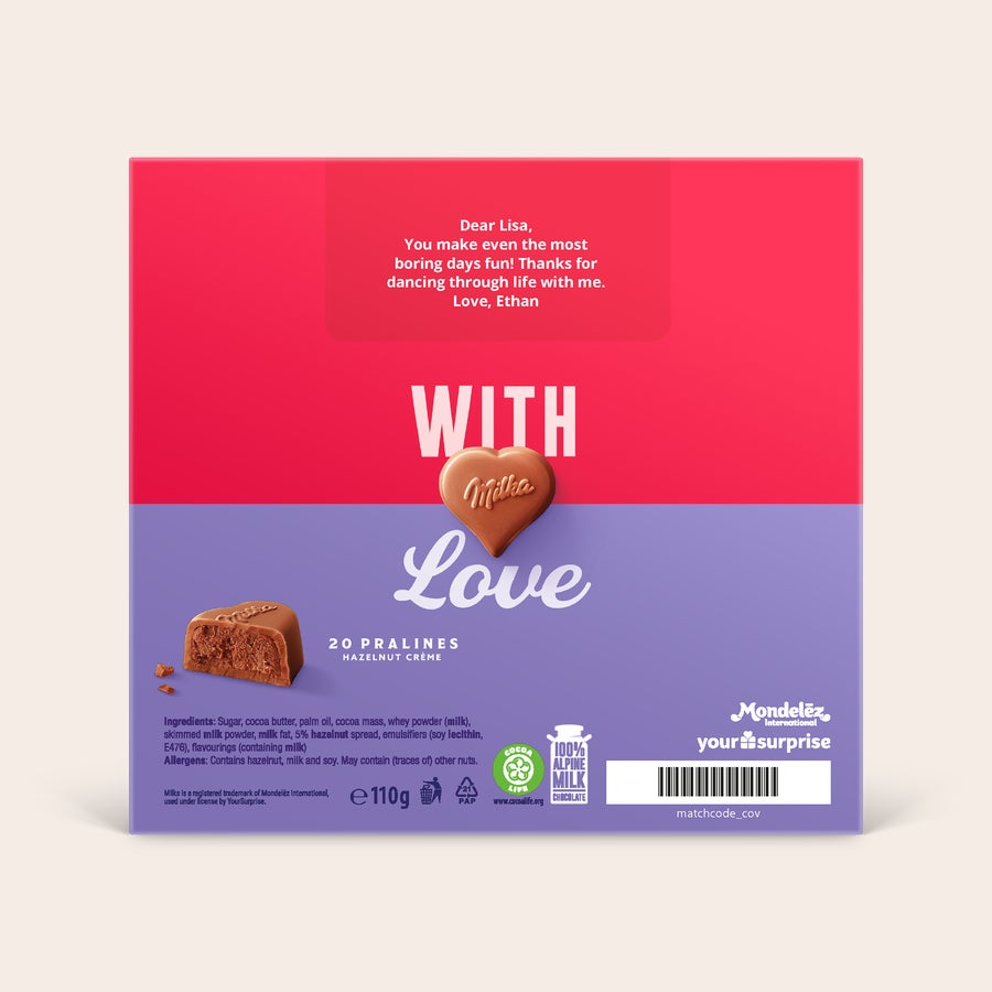 Scatola regalo 3D di cioccolato Milka Scatola regalo 3D di cioccolato Milka