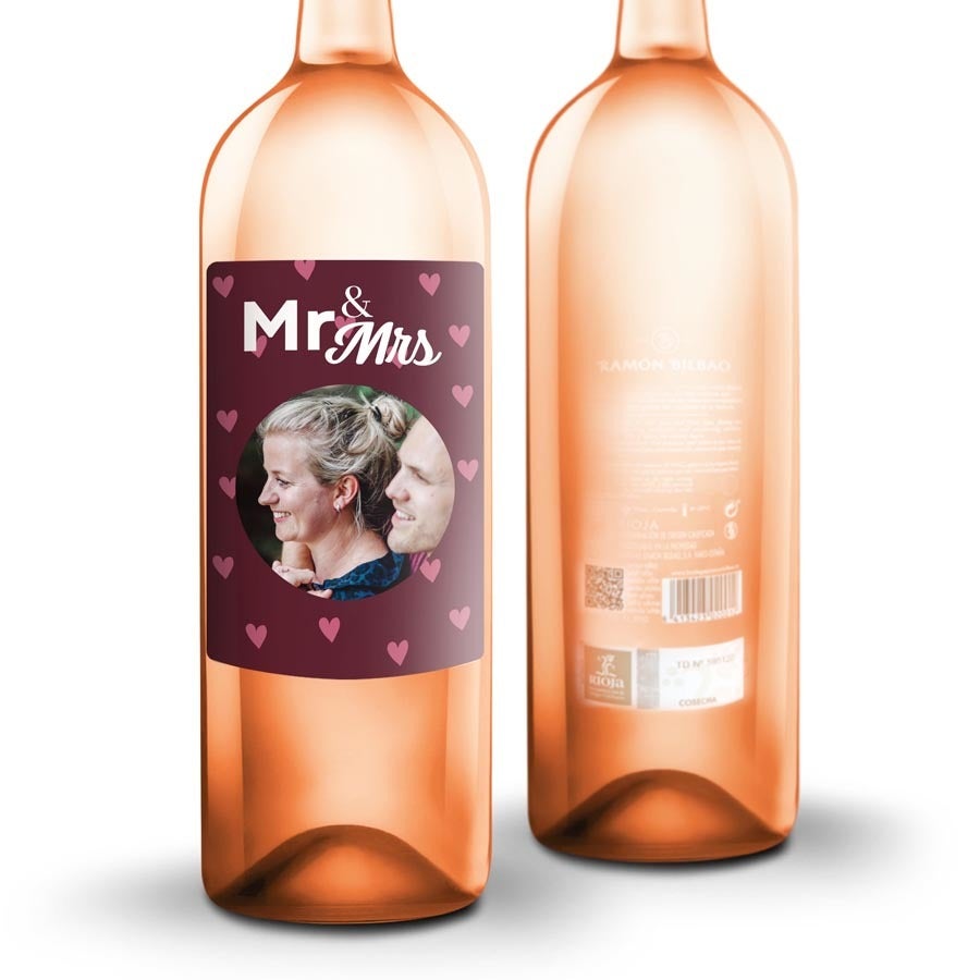 Wijn met bedrukt etiket - Ramon Bilbao Rosado(Magnum)