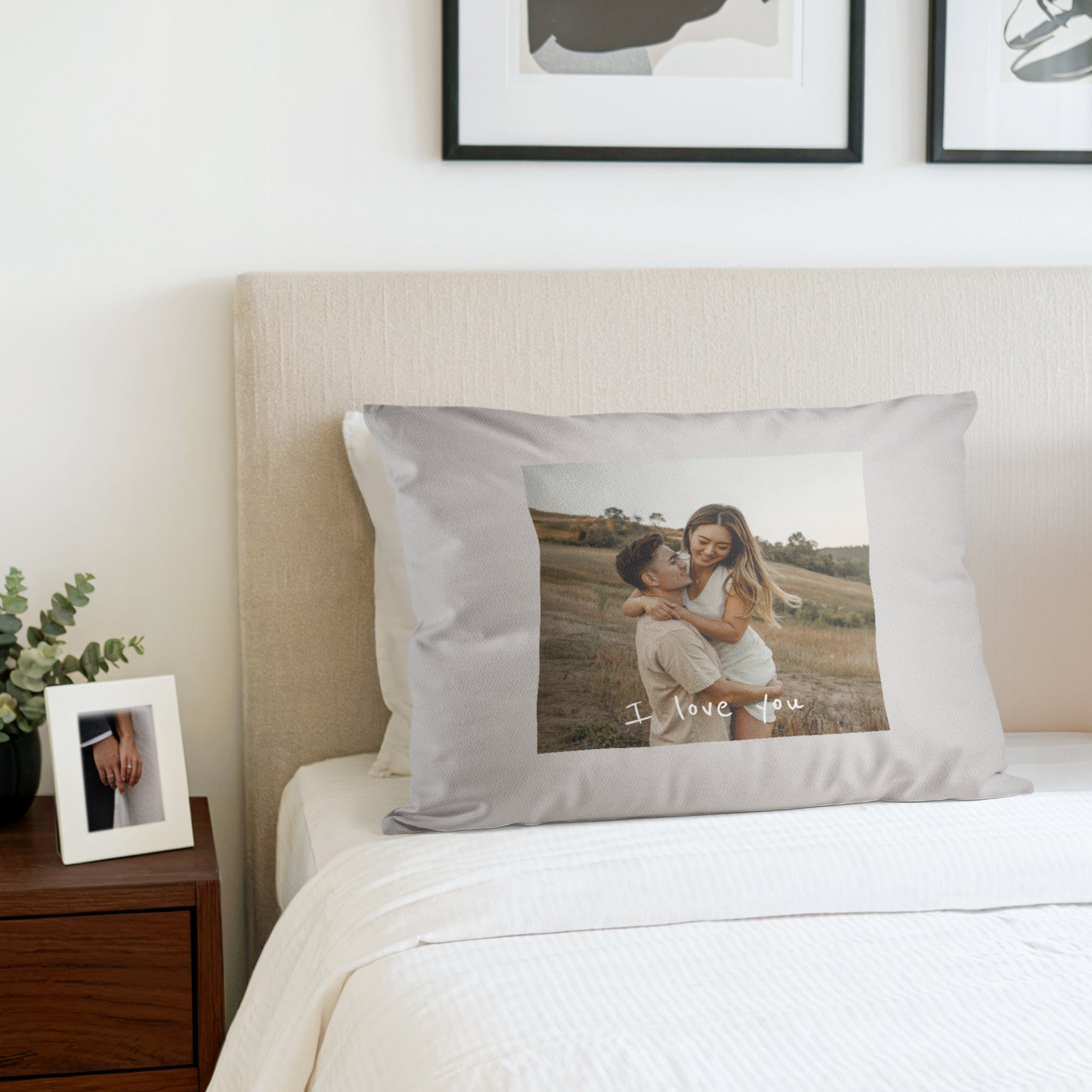 Personalizowana poszewka - 50 x 60 cm - Jasnoszara