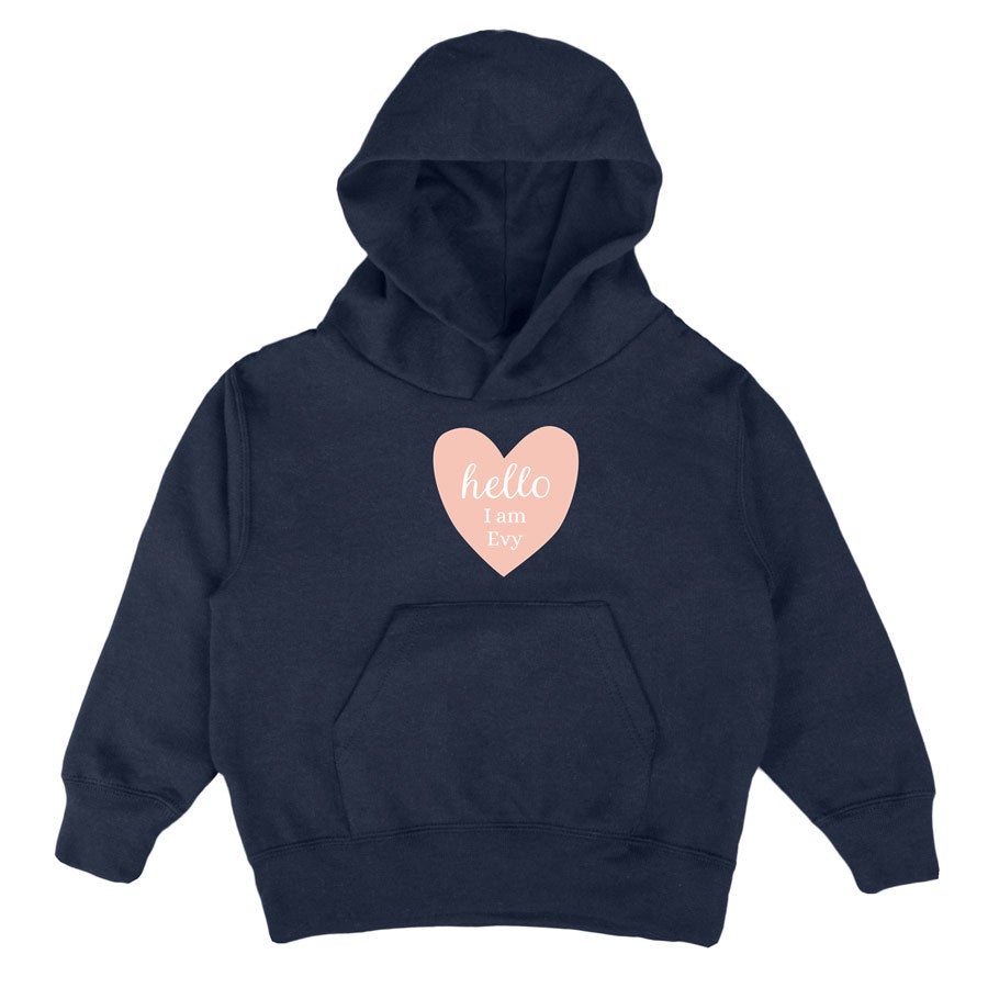 Hoodie voor kinderen bedrukken - Navy - 4 jaar