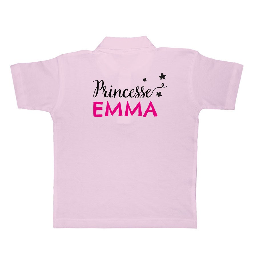 Polo personnalisé - Enfant - Rose - 4 ans