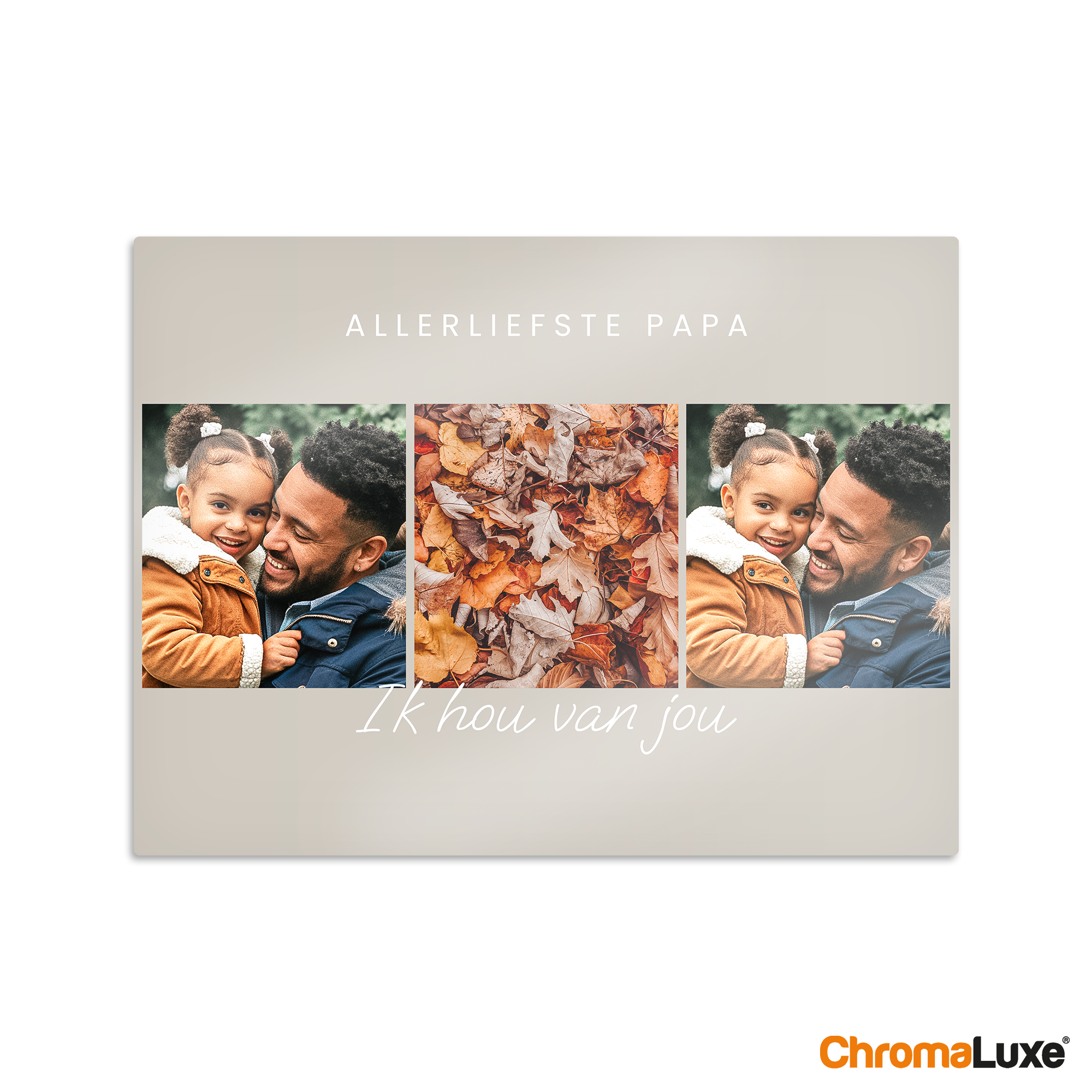 Foto collage op aluminium