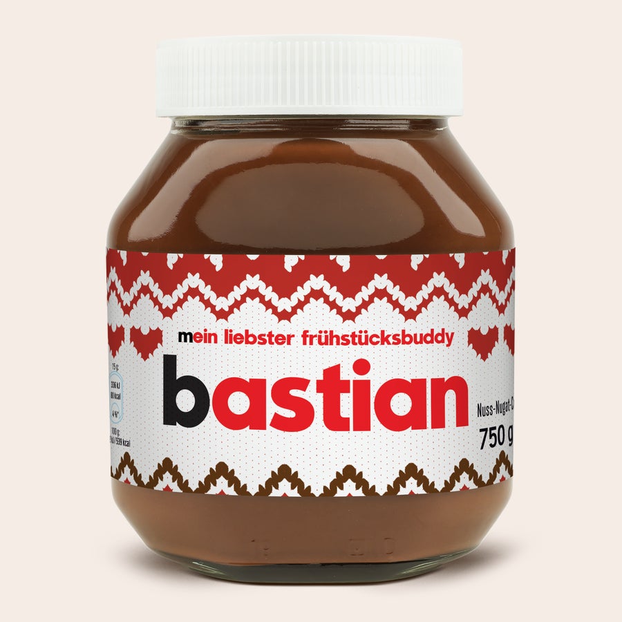 Personalisiertes nutella®-Glas Personalisiertes nutella® Glas (750 g) mit dem Namen