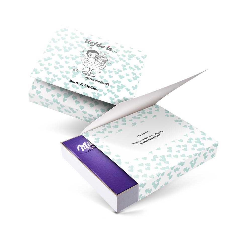 Chocobox bedrukken - Liefde is... (220 gram)