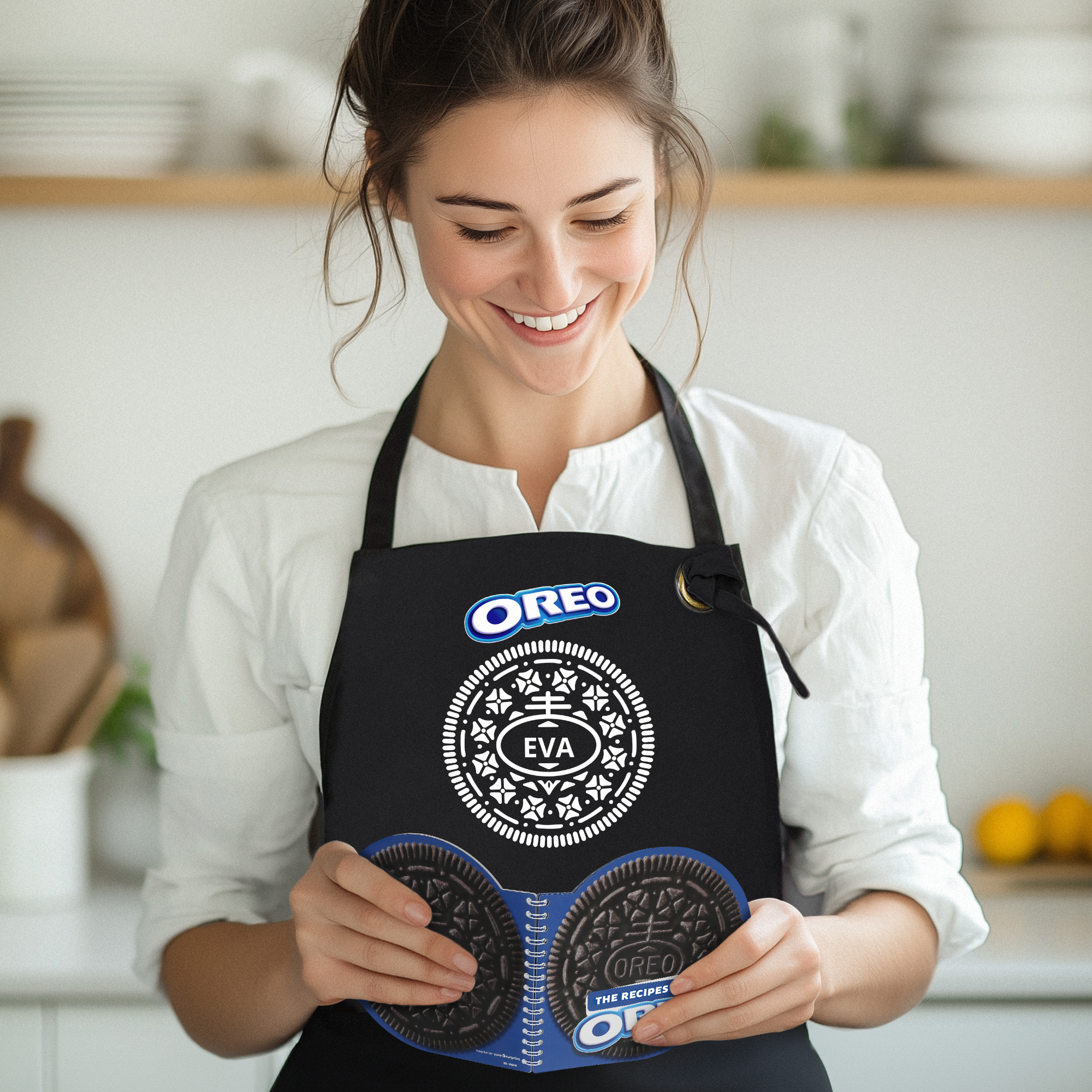 Oreo-leivontalahjapakkaus omalla nimellä ja/tai tekstillä