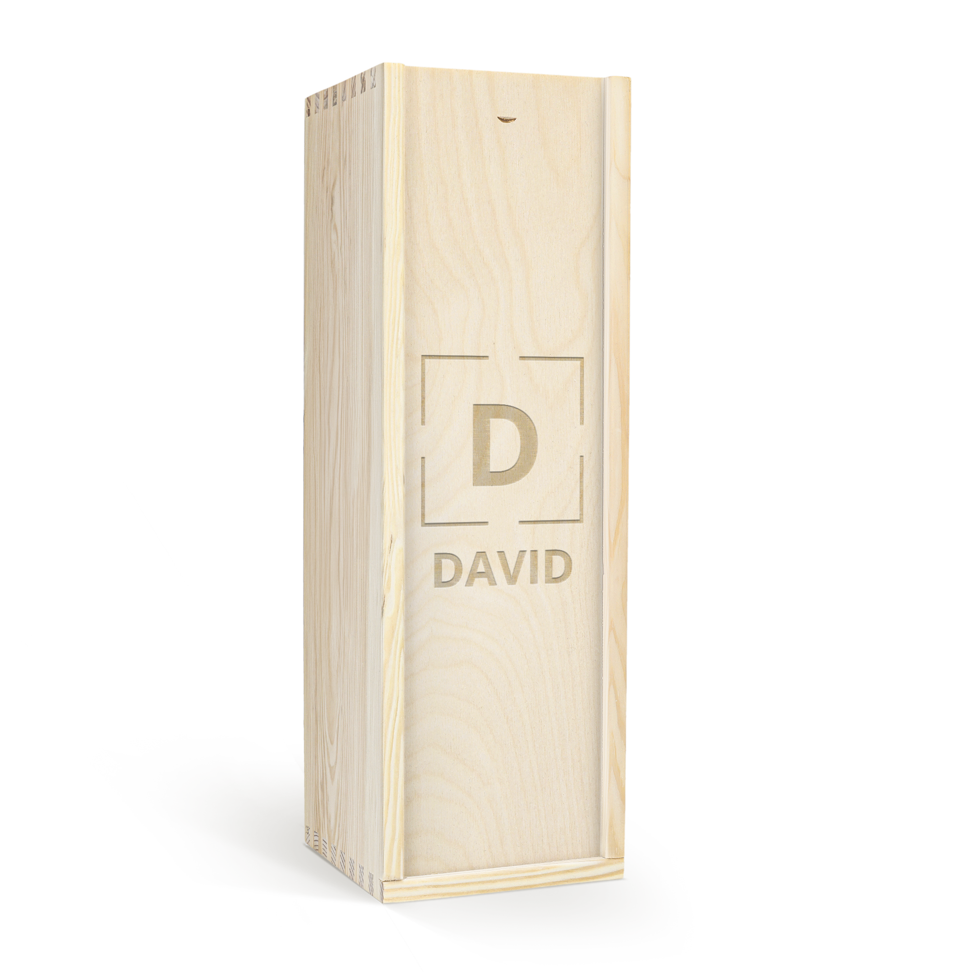 Personlig flaske Graham's The Tawny Reserve i trækasse, indgraveret med initial D og navnet DAVID