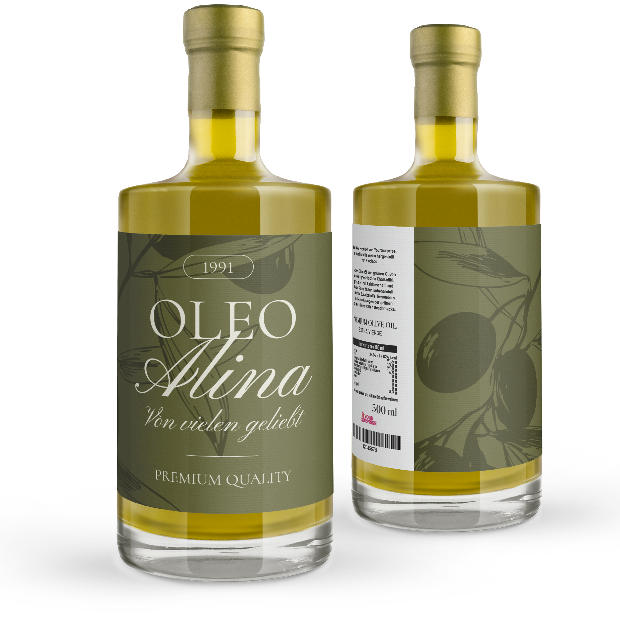 Personalisiertes Olivenöl