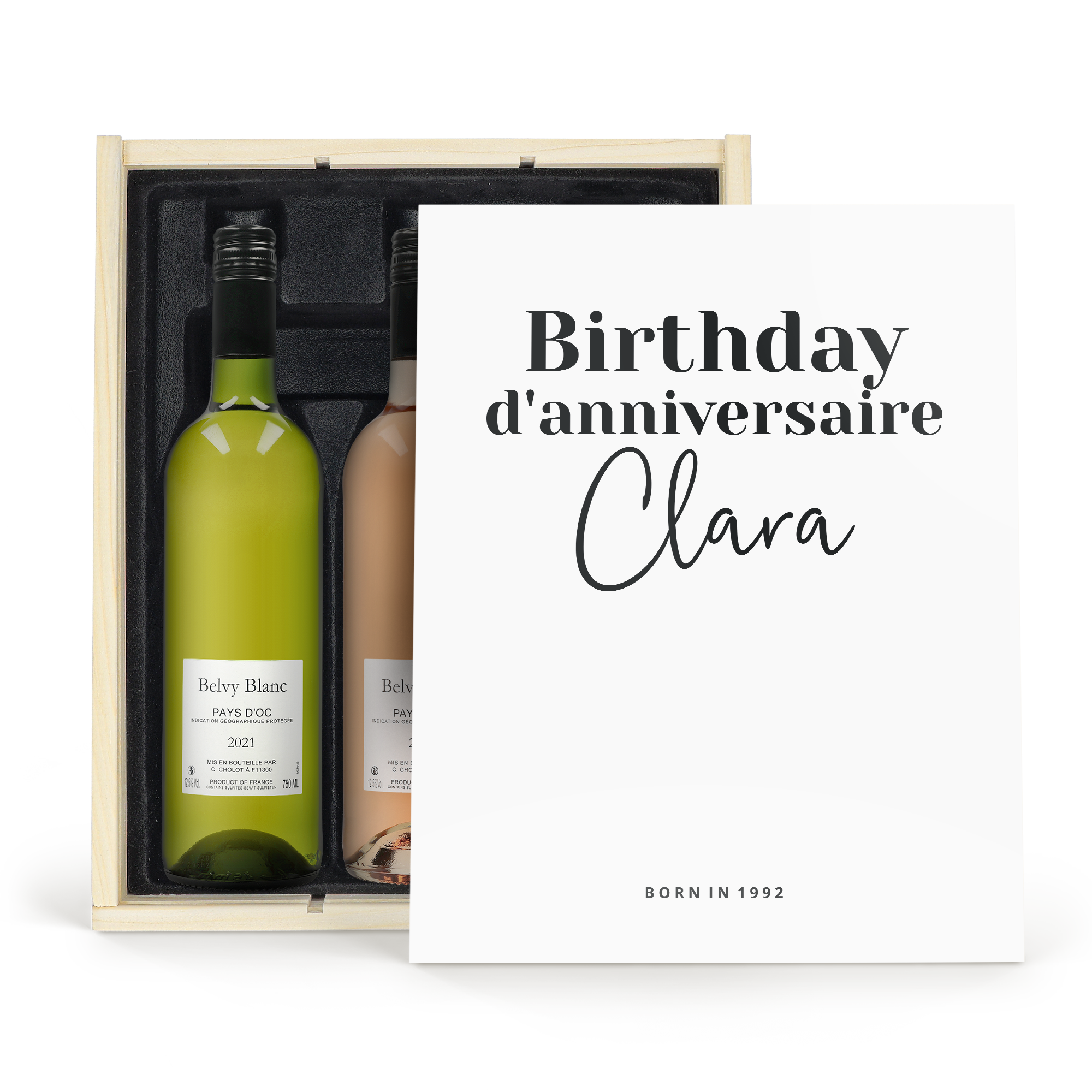 Coffret vin personnalisé - Belvy - Rouge, Blanc & Rosé