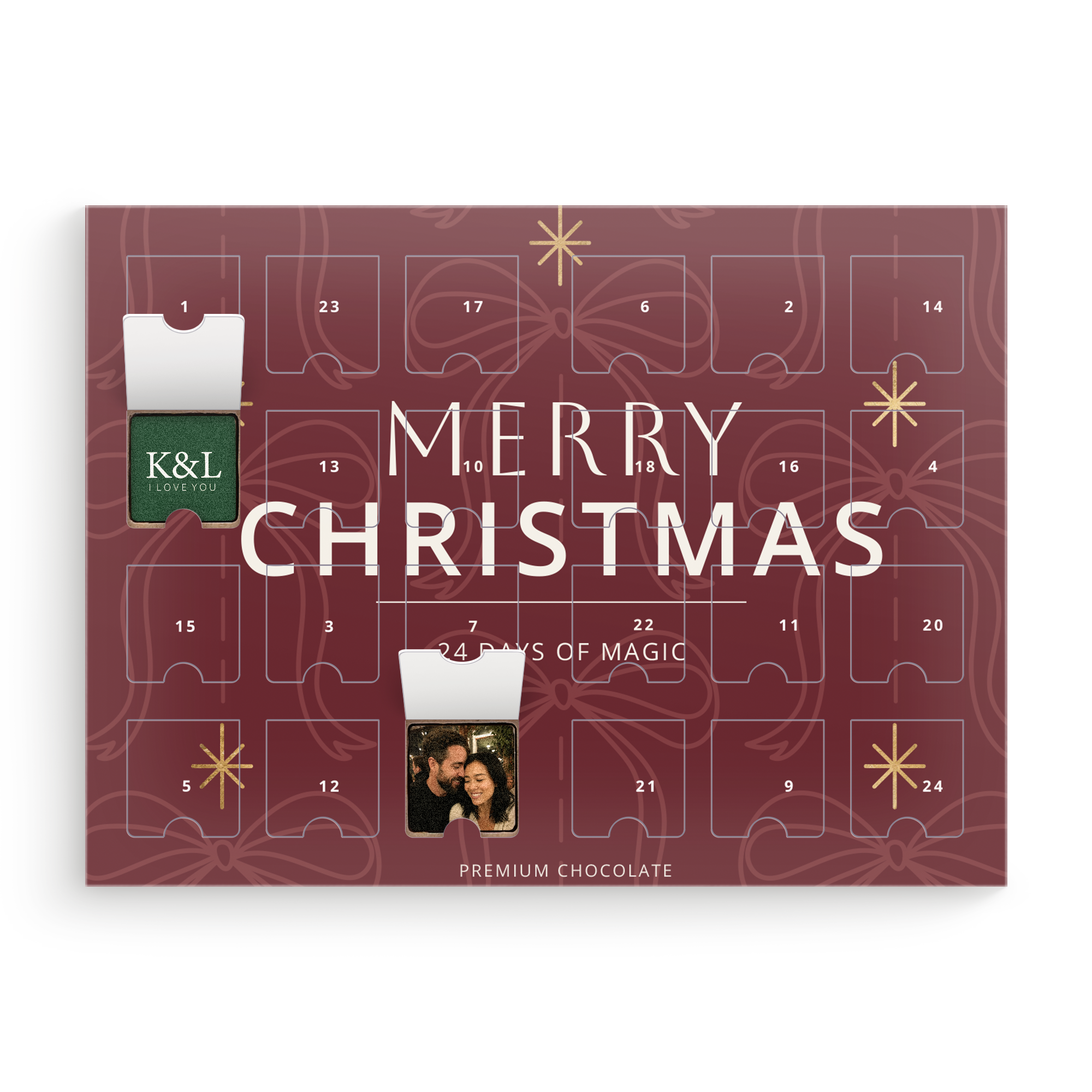 Personalised advent calendar - Photo chocolates