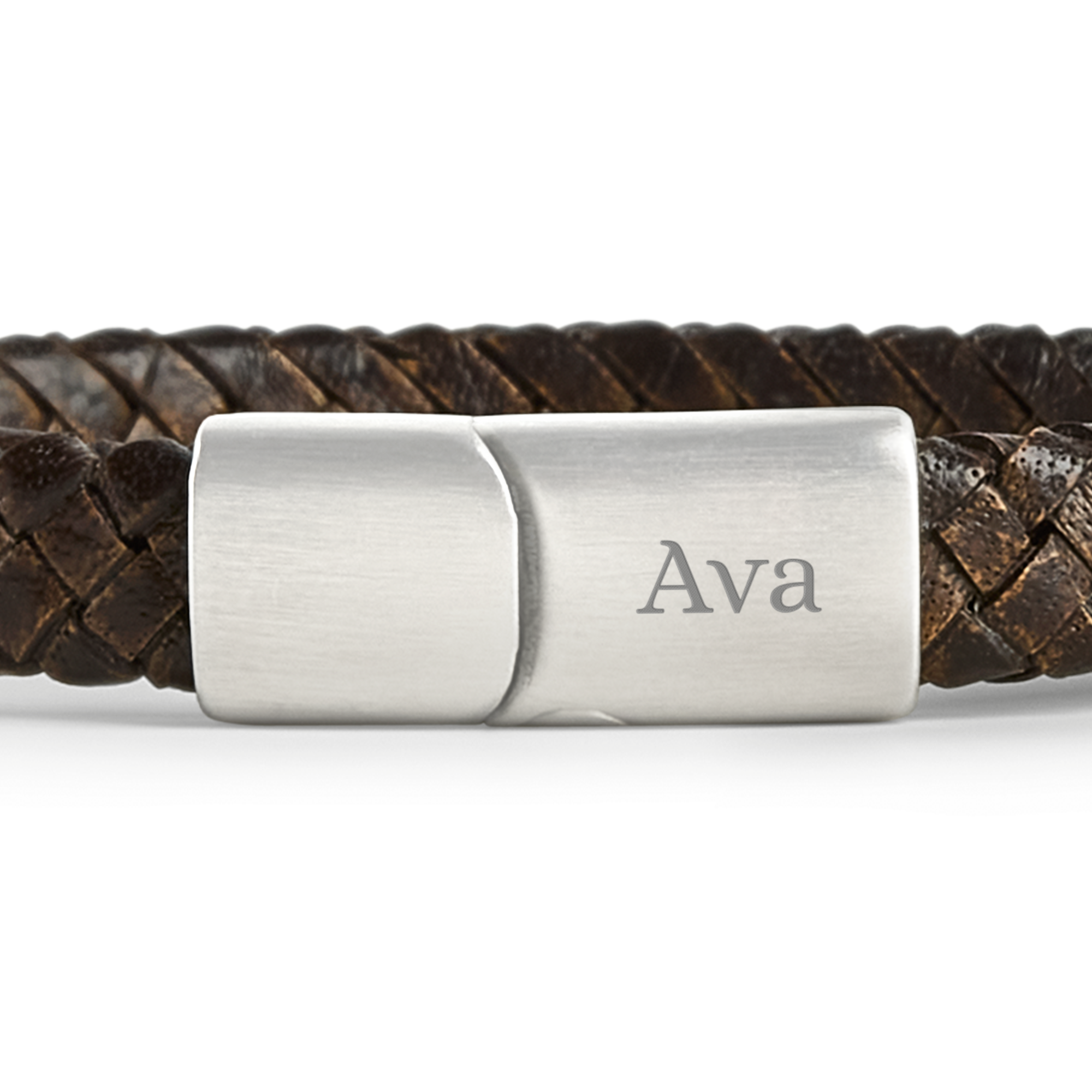 Pulsera de cuero de lujo con grabado