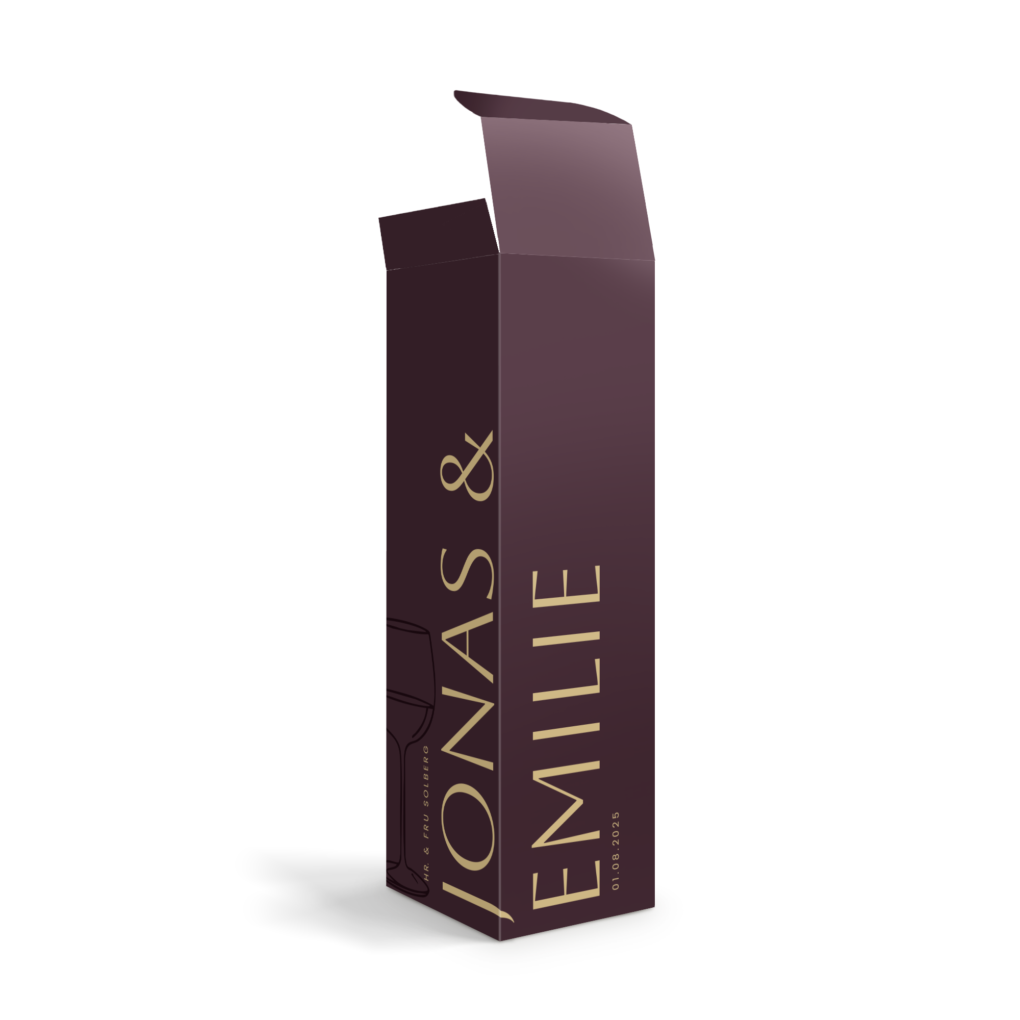 Trykking av champagneesker - Gaveinnpakning 