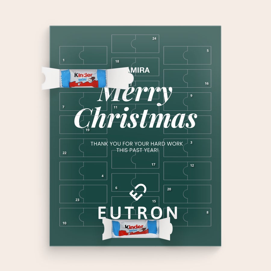 Personalised kinder chocolate advent calendar Personalised kinder chocolate advent calendar