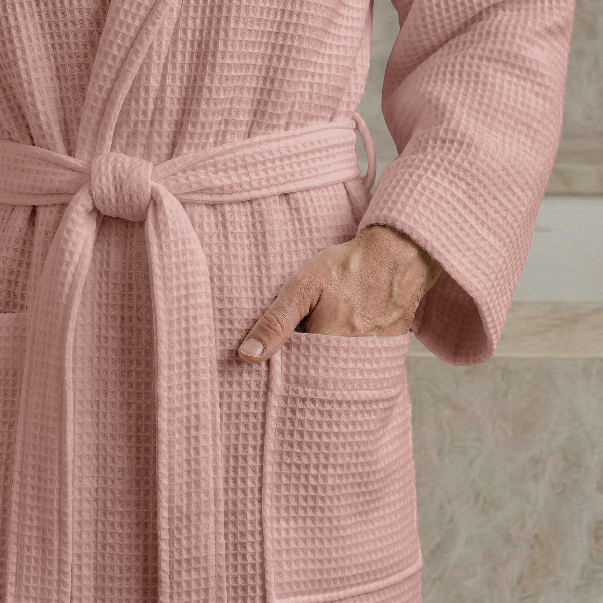 Personalisierter Waffel-Bademantel Herren