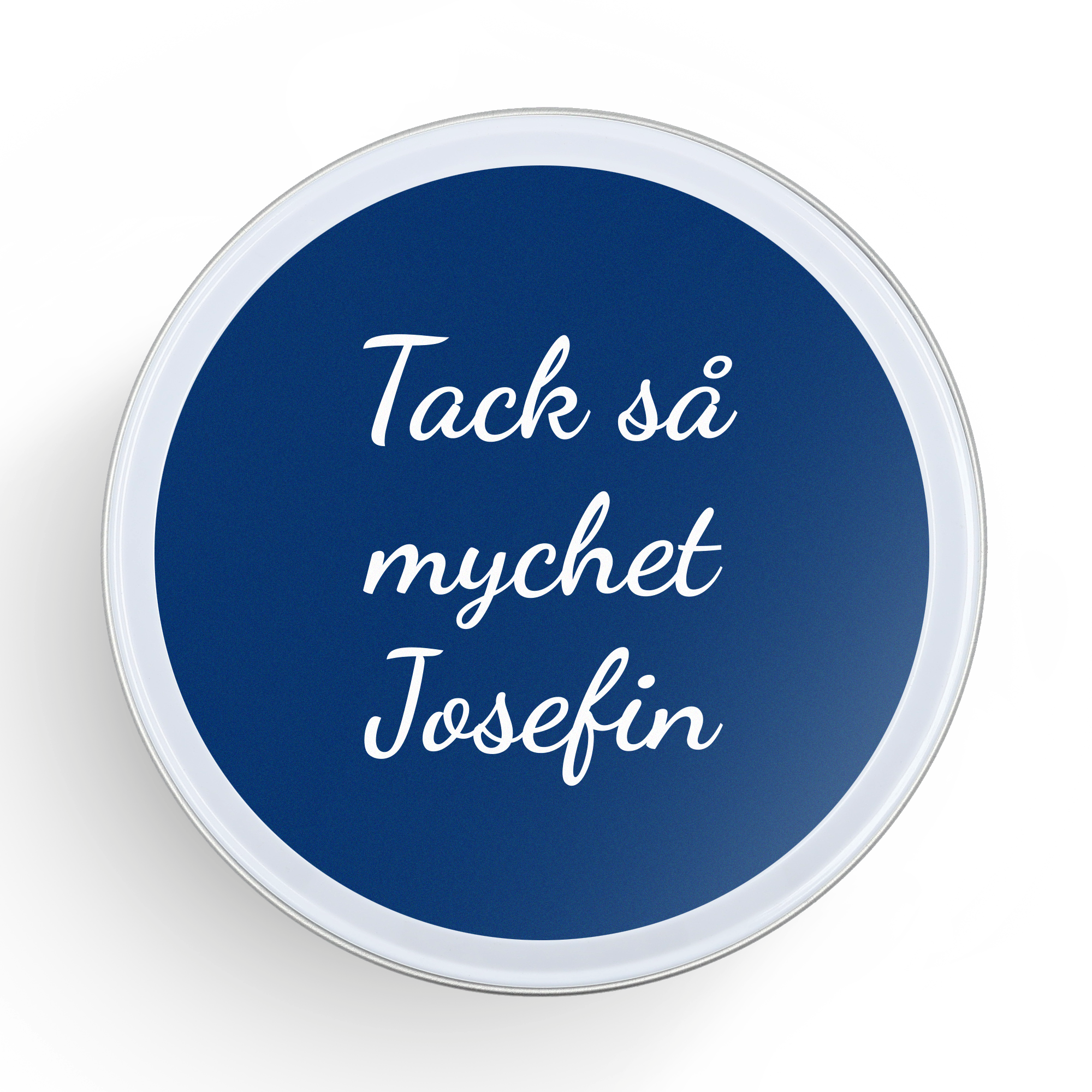 Stroopwafel Burk med Tryckt Lock - Rund