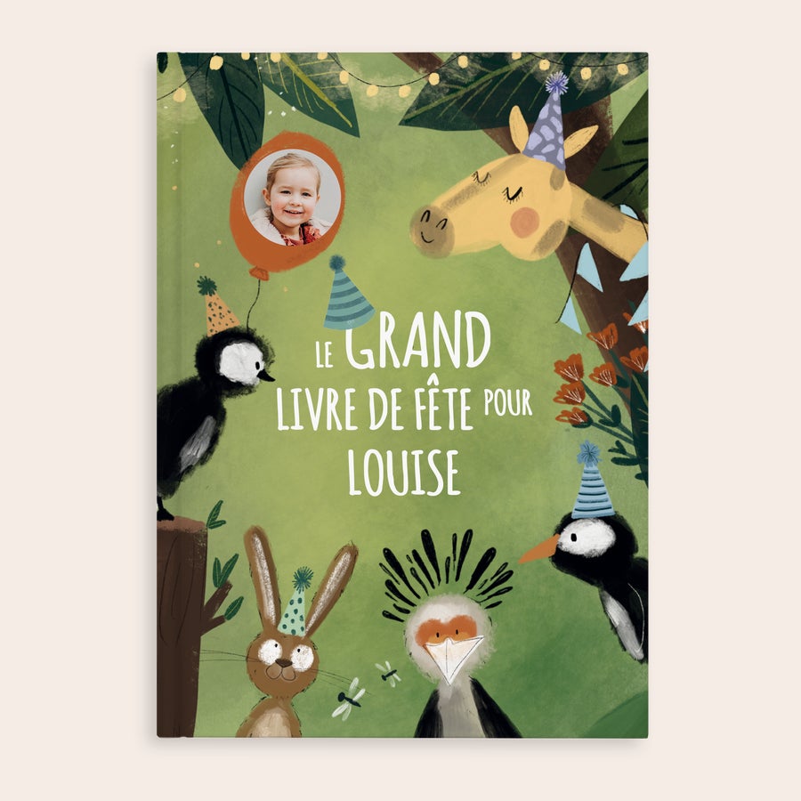 Le Grand Livre de Fête - Livre personnalisé Le Grand Livre de Fête - Livre personnalisé avec couverture rigide avec photo d'enfant et prénom Louise
