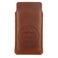 Leather phone case - S - Brown