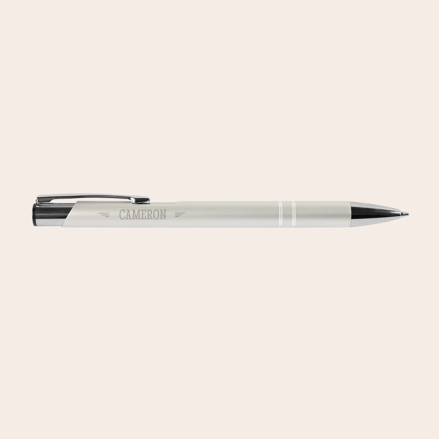 Ballpoint pen - Viva Silver viva pen engraved with the name CAMERON, customize your own pen with text