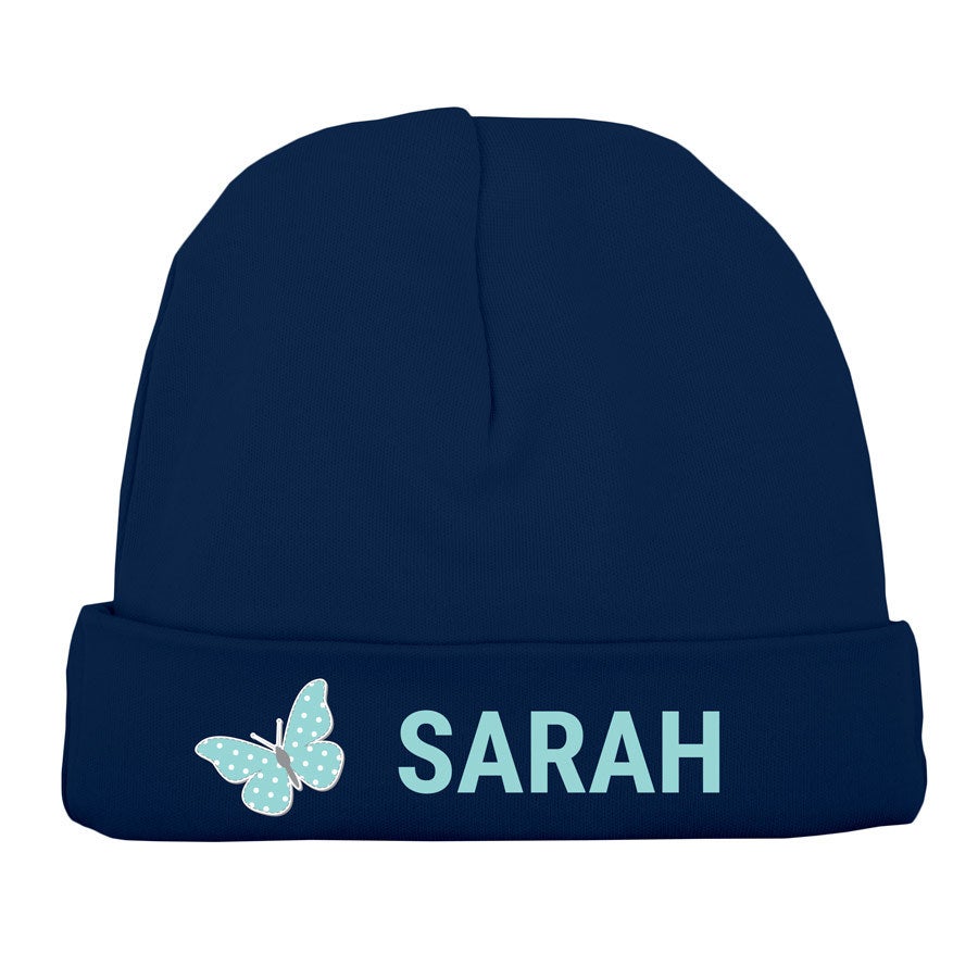 Beanie personalizat pentru copii - bleumarin