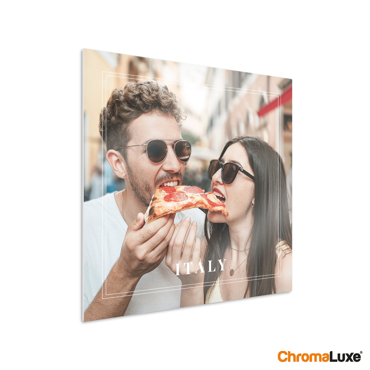 Foto op aluminium afdrukken - Wit (ChromaLuxe) - 40 x 40 cm