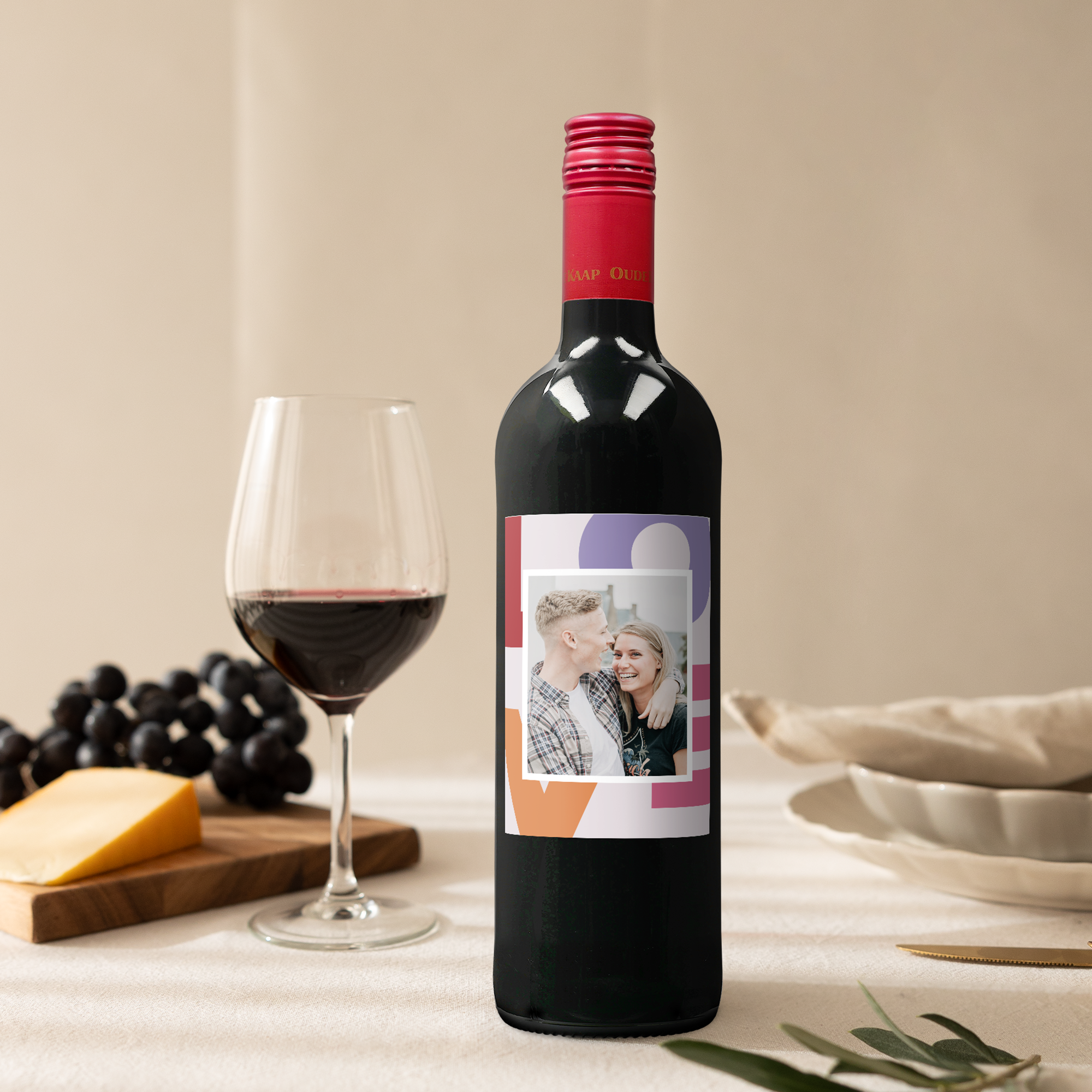 Wine with personalised label - Oude Kaap - Red