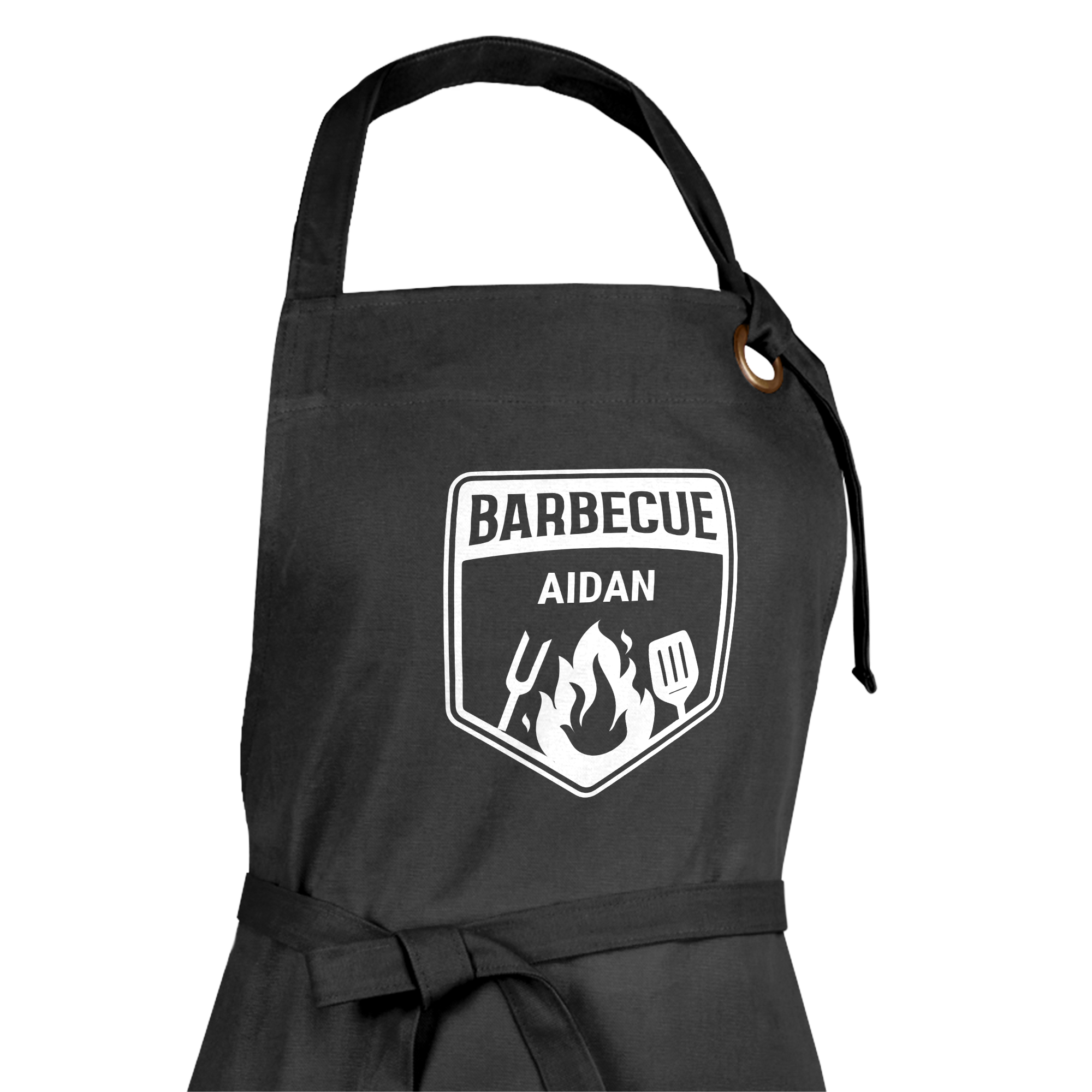 Personalizovaná BBQ zástera - čierna
