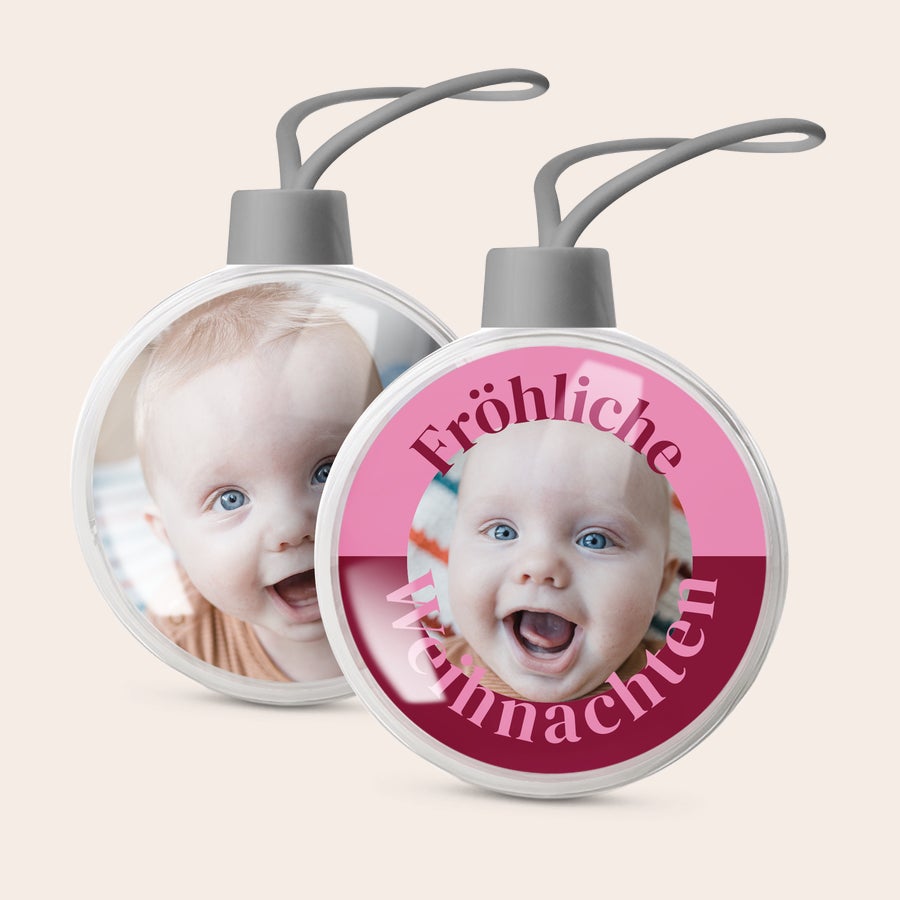 Personalisierte Weihnachtskugel Baby - Set von 2 Personalisierte Weihnachtskugel Baby - Set von 2
