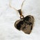 Pandantiv gravat - Inimă (placat cu aur)