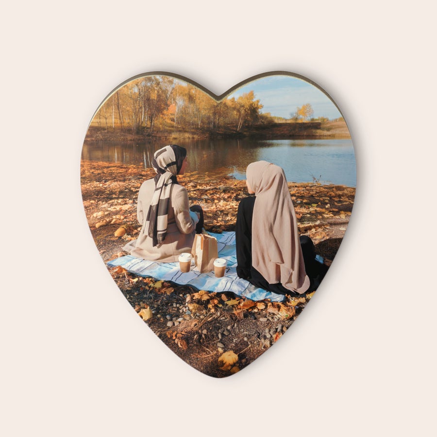 Coeur en chocolat personnalisé avec photo Coeur en chocolat personnalisé avec photo