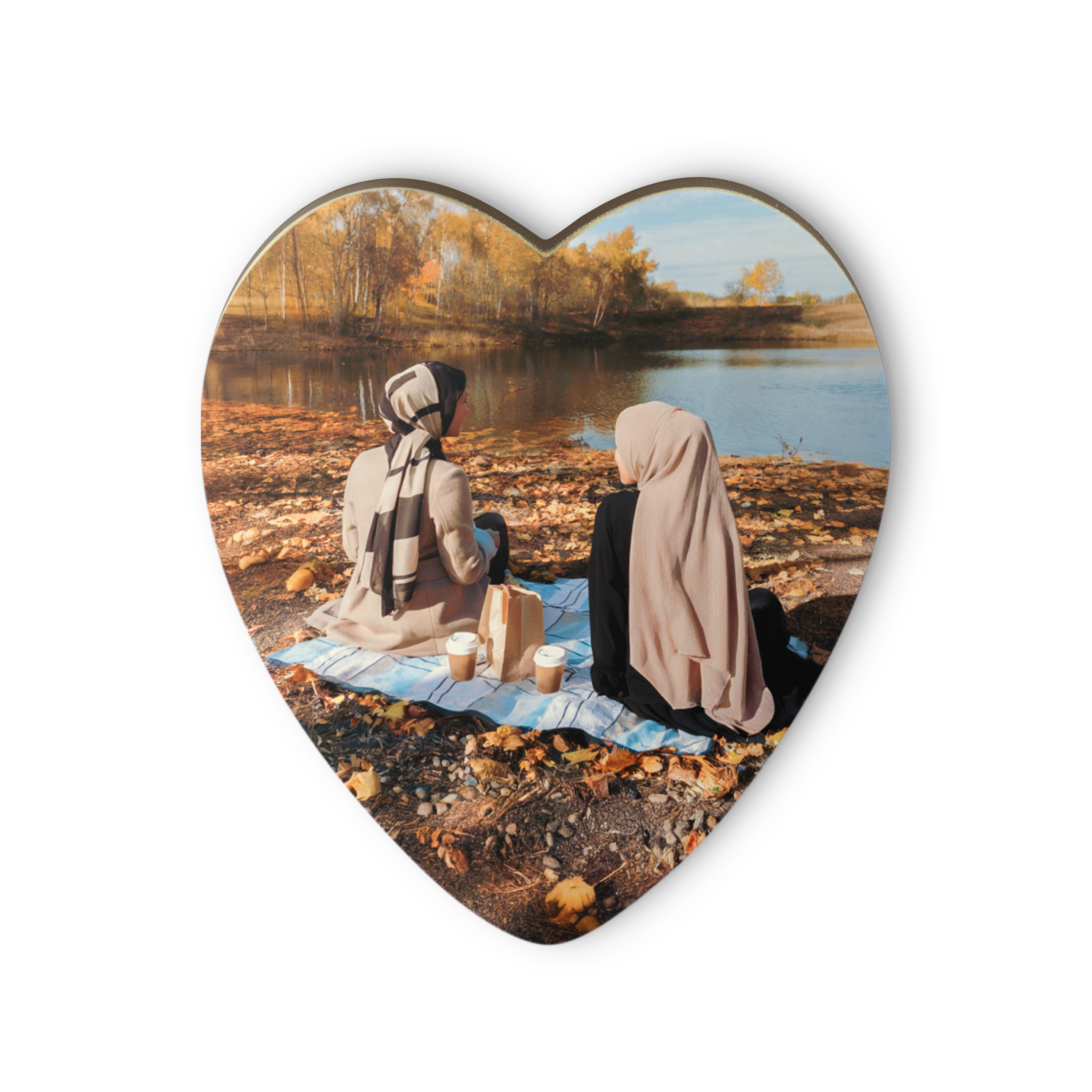 Coeur en chocolat personnalisé avec photo