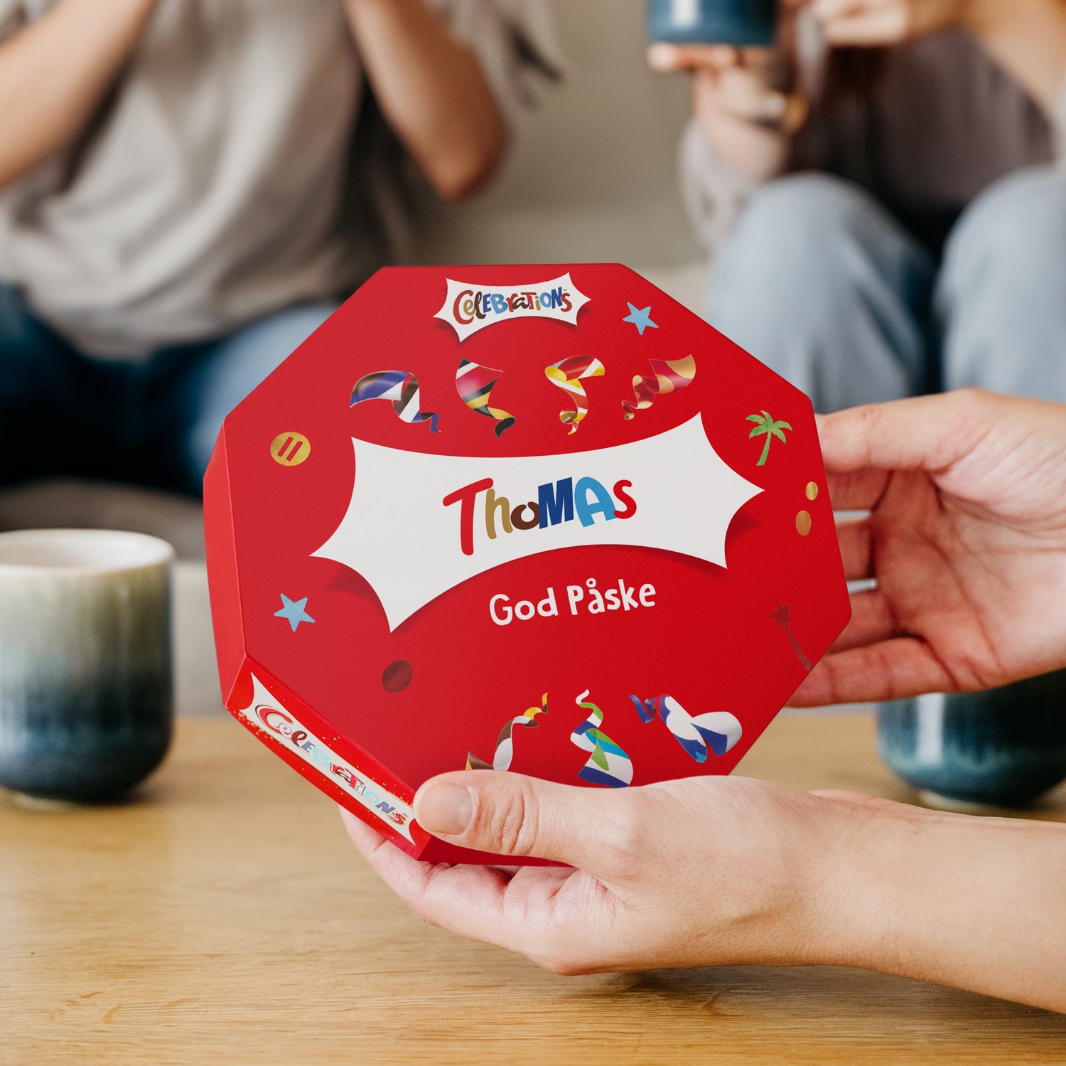 Celebrations chokolade gaveæske med navn
