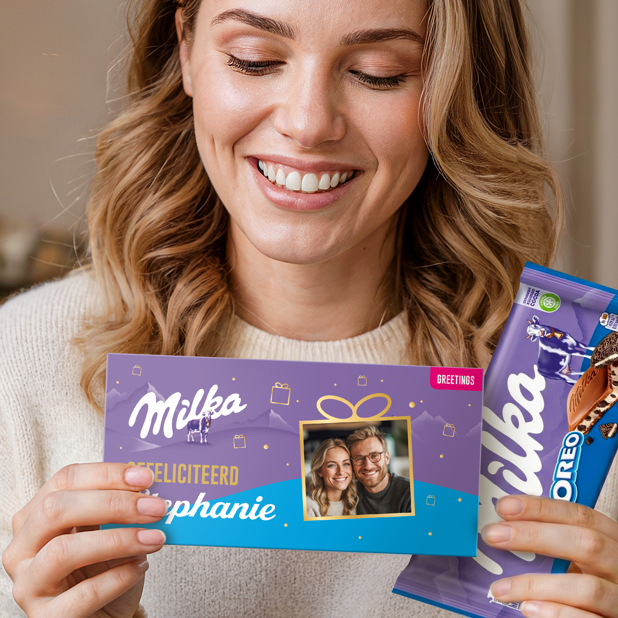 Milka chocolade wenskaart