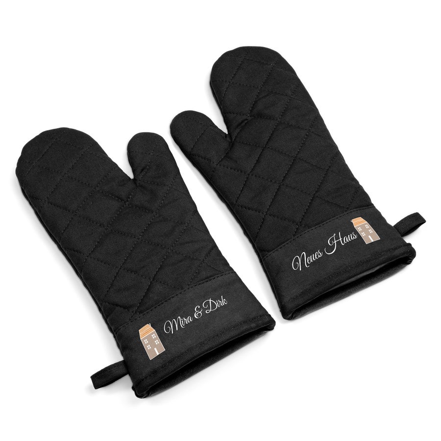 Set Ofenhandschuhe personalisieren Set Ofenhandschuhe personalisieren