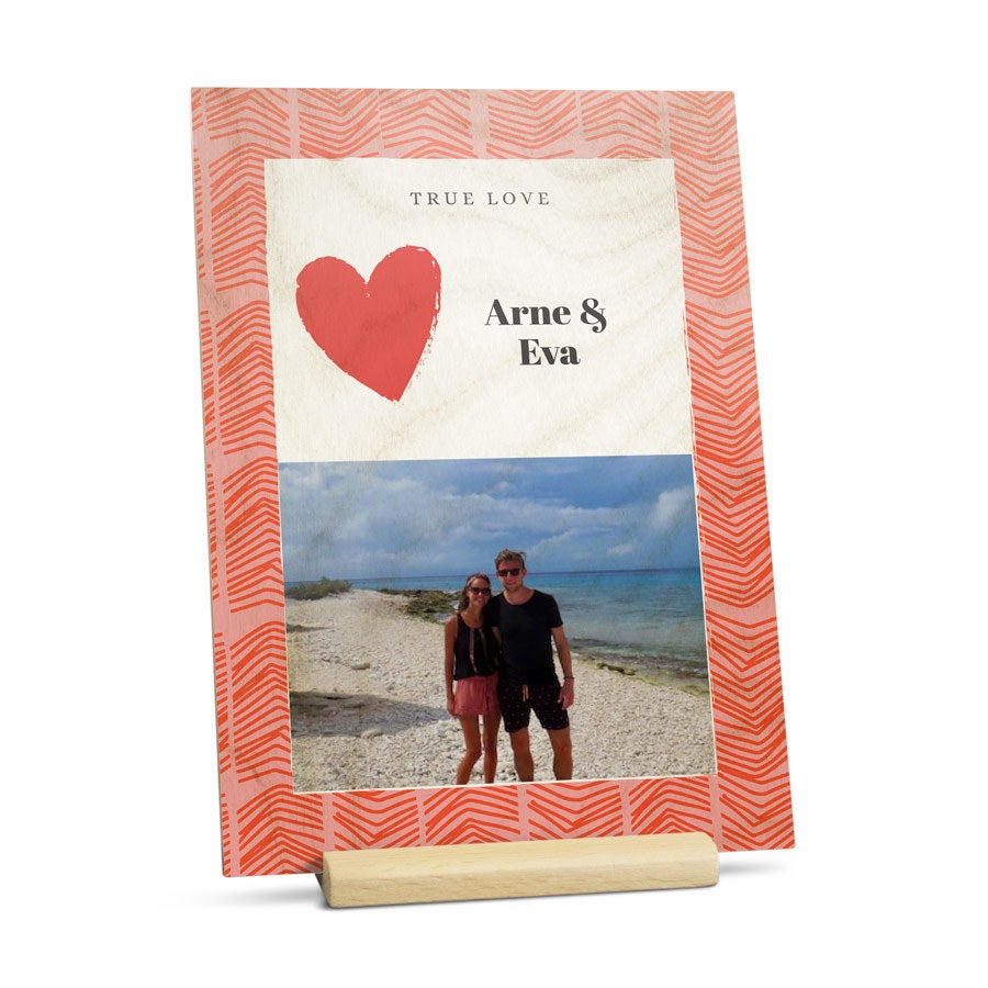 Holzpost Valentinstag - Vertikal