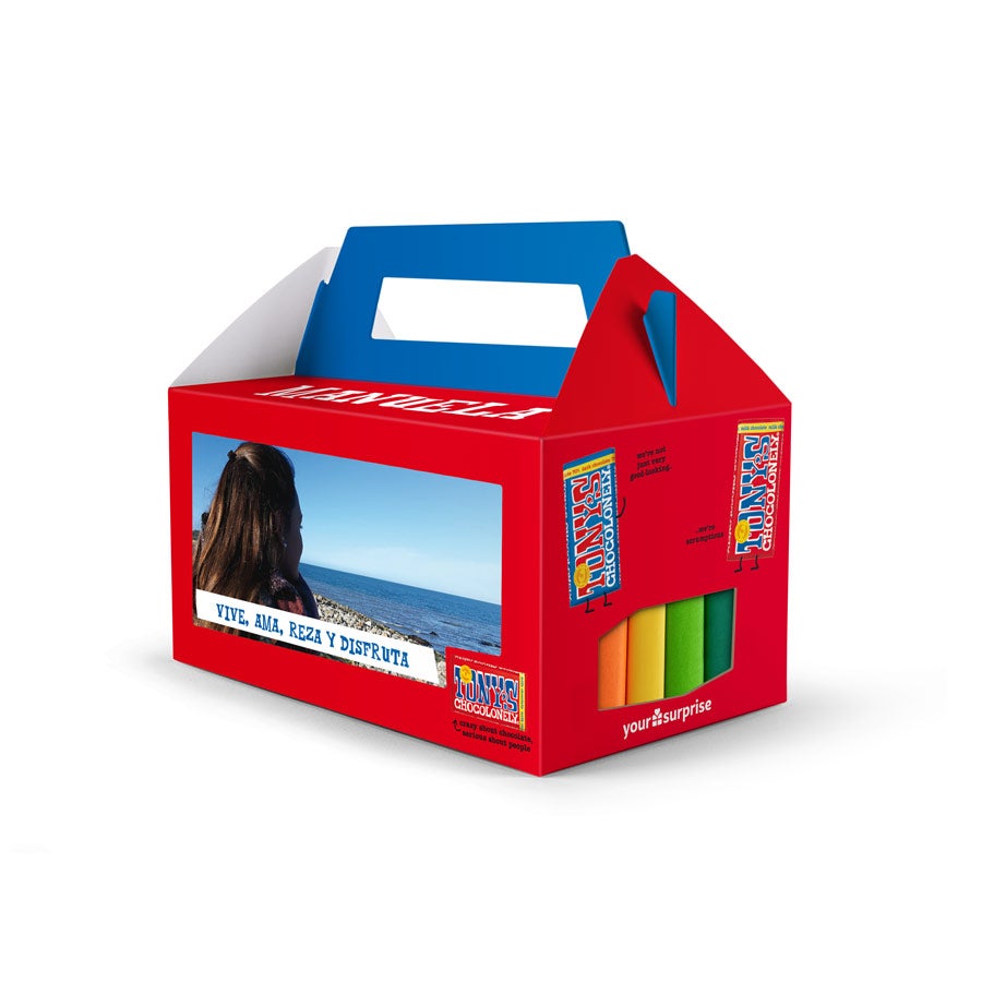 Tabletas Tony's Chocolonely en caja de regalo