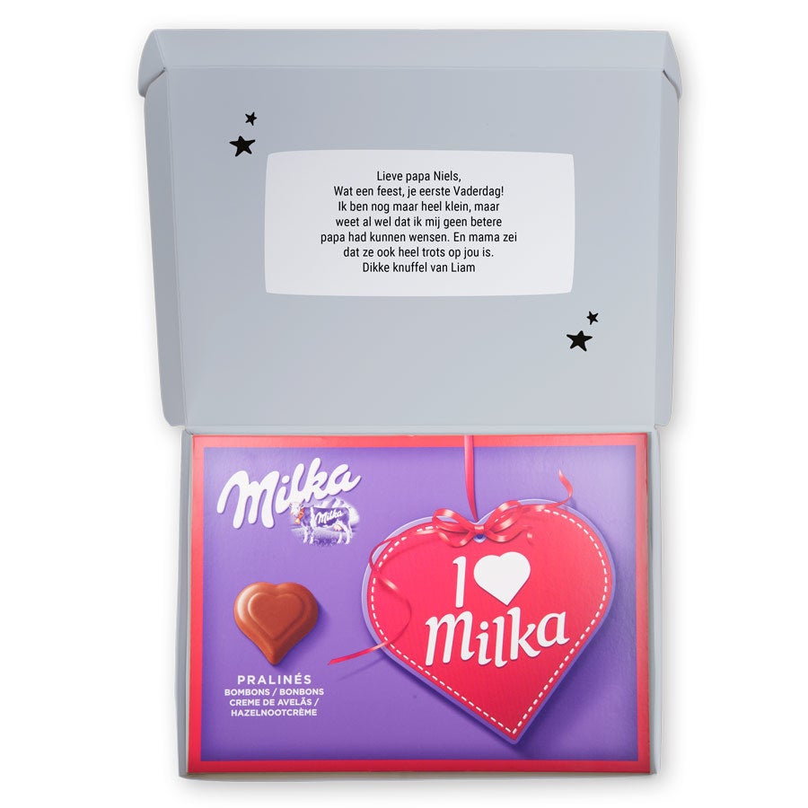 Milka giftbox bedrukken - Vaderdag - 110 gram