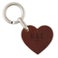Porta-chaves de couro personalizado - Heart (Brown)