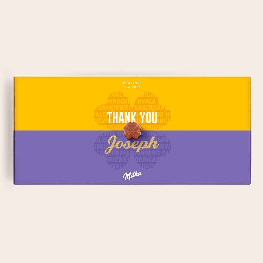 Personalised Milka Chocolate Gift Box - Thank you Personalised Milka Chocolate Gift Box - Thank you