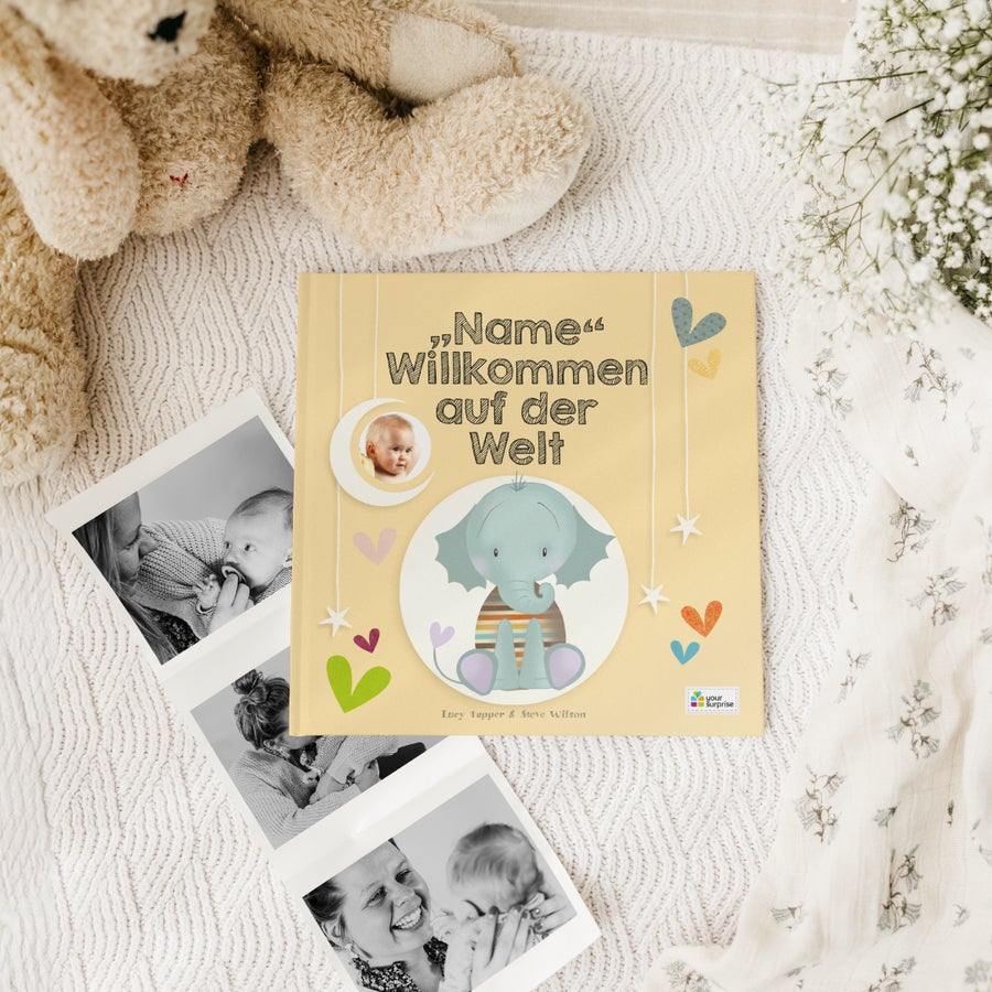 Willkommen auf der Welt - Buch zur Geburt mit Namen Willkommen auf der Welt - Buch zur Geburt mit Namen