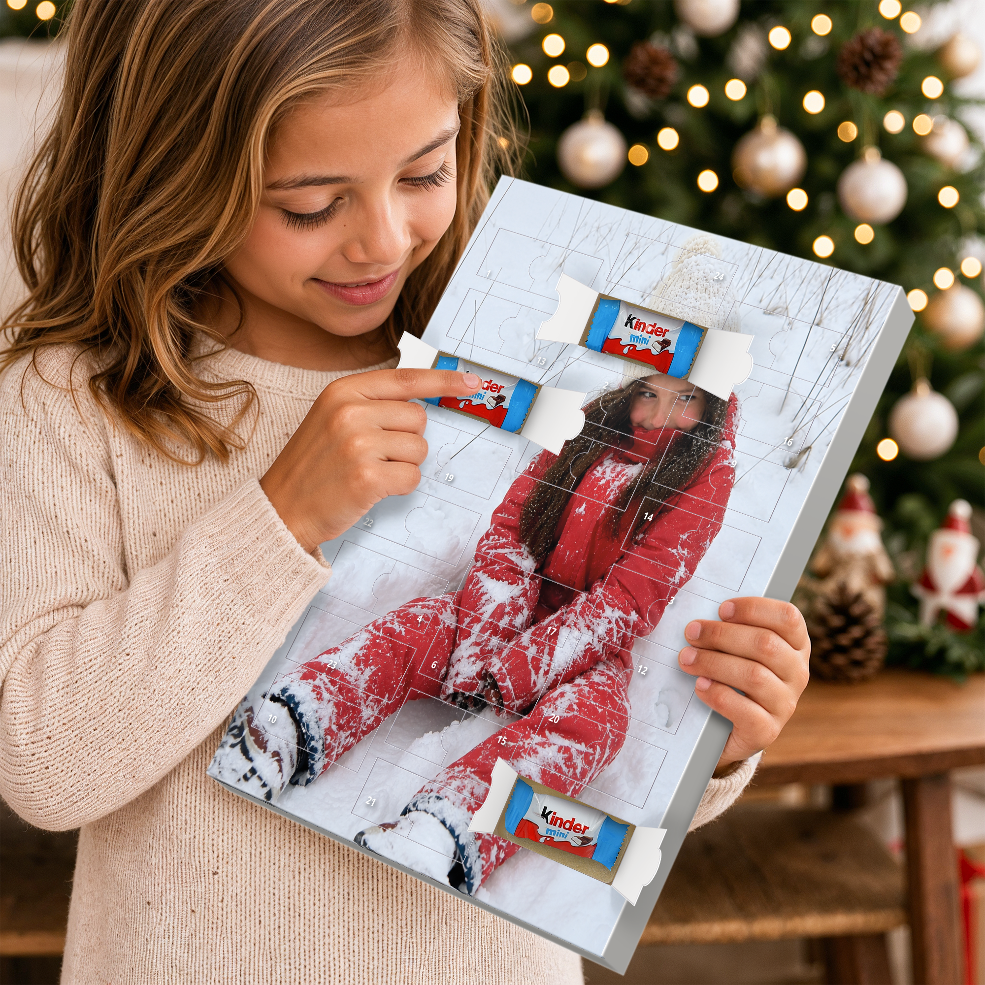 Personalisierter Adventskalender - Kinder Schokolade 