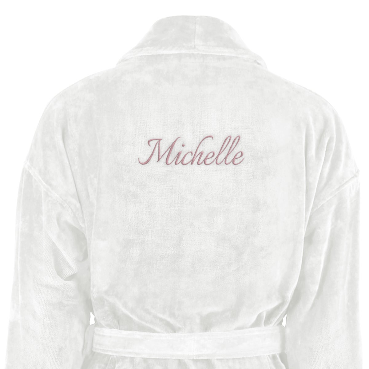 Dame Badekåbe med navn - Hvid - S/M