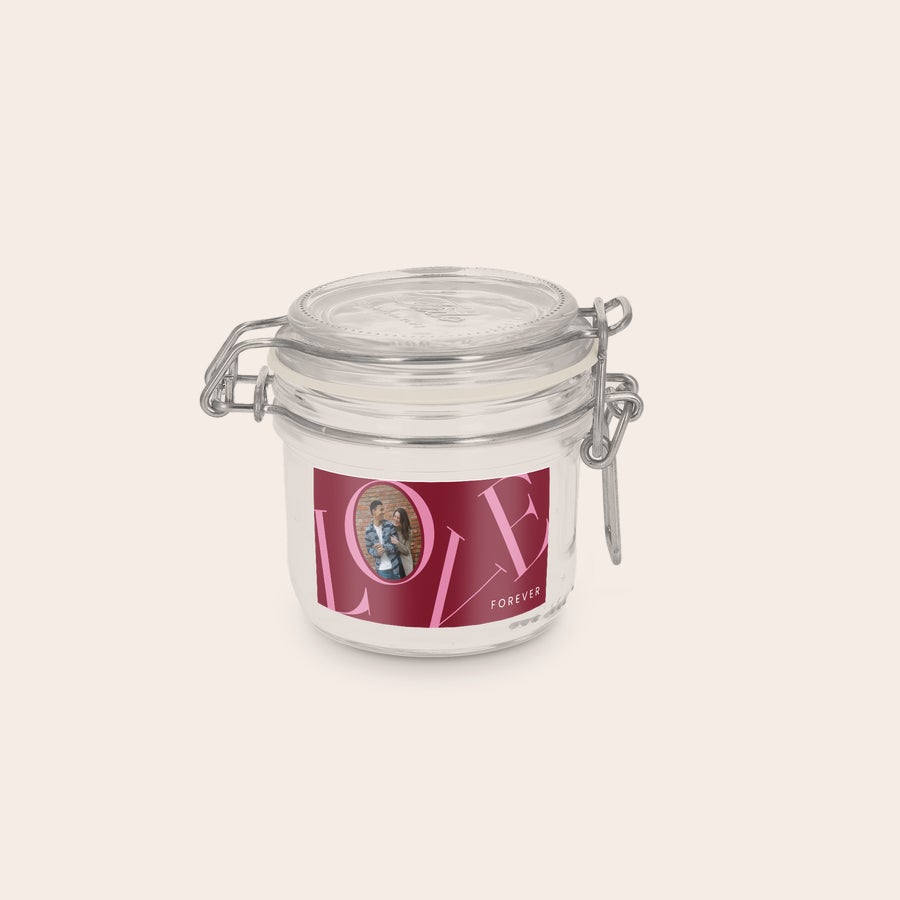 Tarro de cristal con tapa - personalizado Tarro de cristal con tapa - personalizado