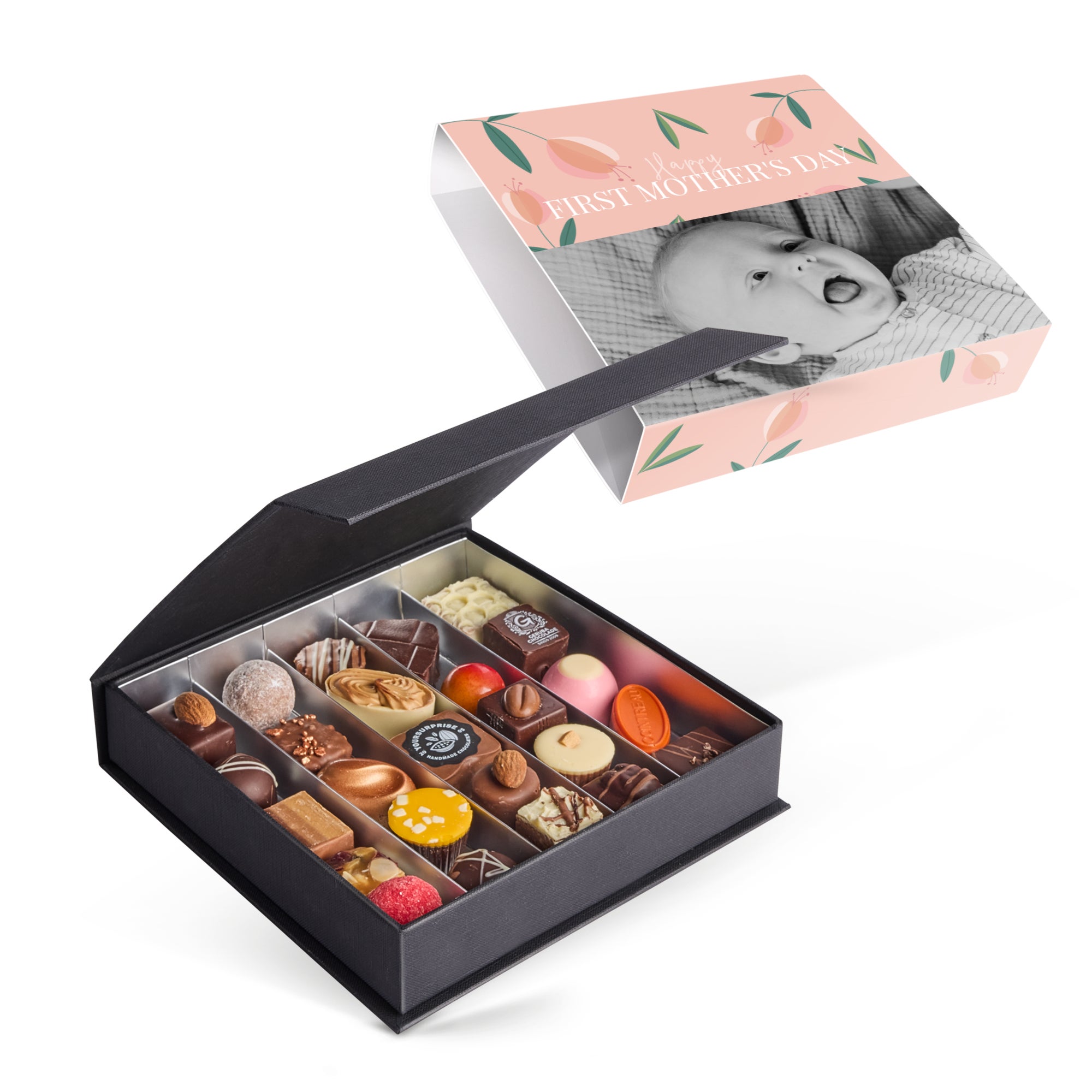 Luxe bonbon giftbox bedrukken - Moederdag (25 stuks)