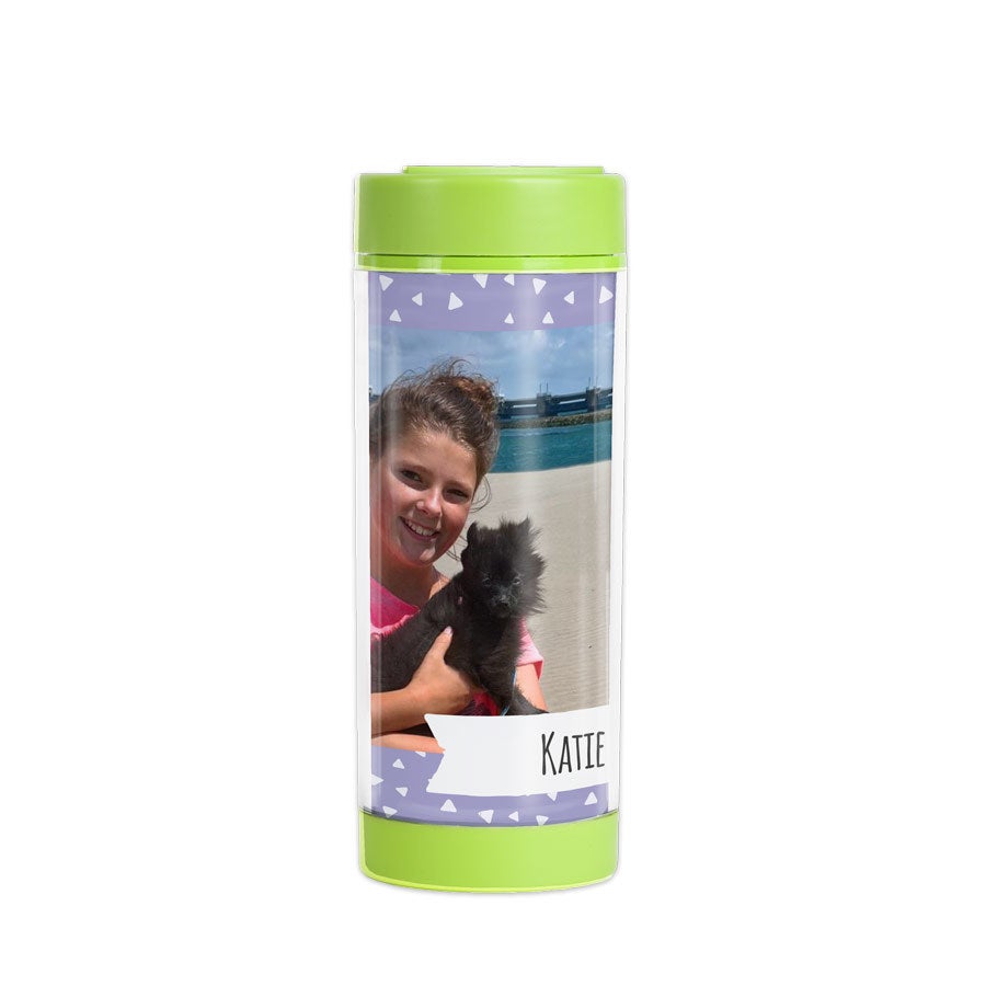 Personalised water bottle for kids - Lime