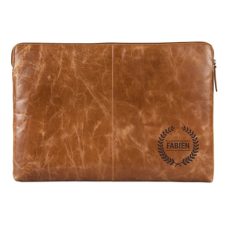 Pochette ordinateur cuir personnalisée