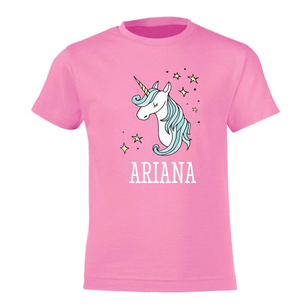 Personlig T-shirt barn - Rosa - 4år