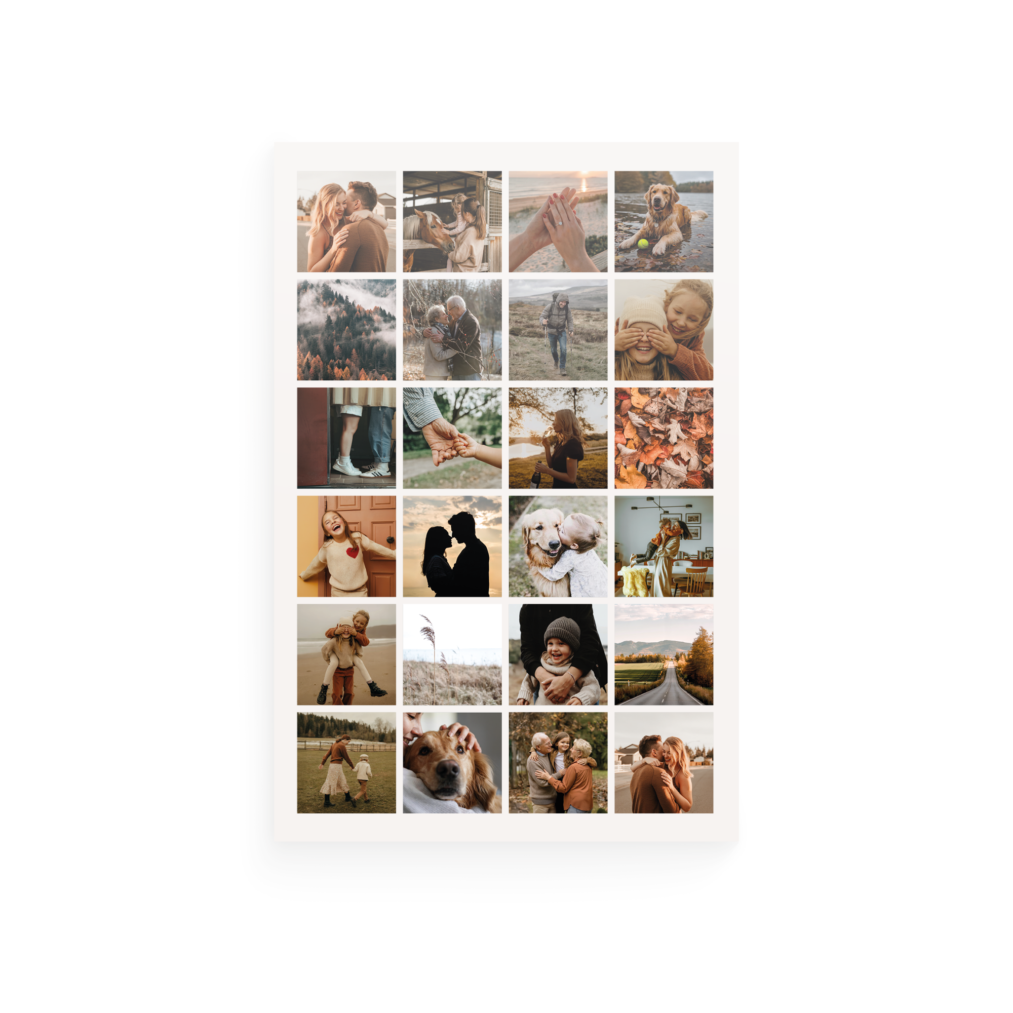 Personalised advent calendar L size, printed with 24 custom photos of family, friends, or pets, creating unique holiday memories.